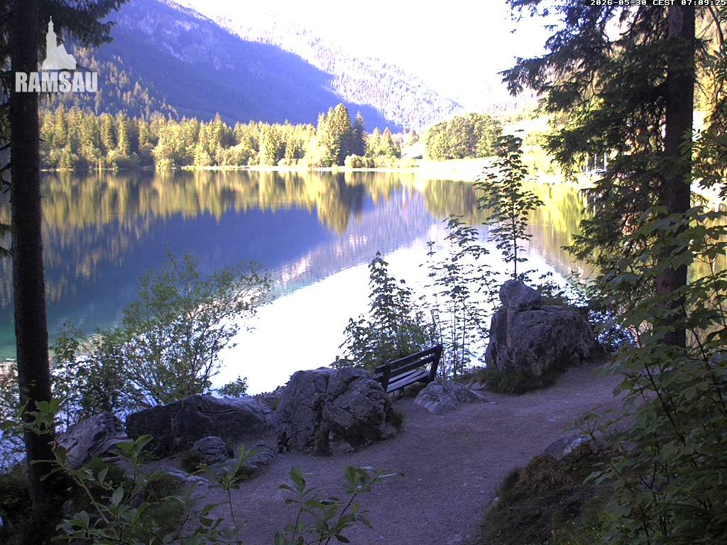 Archiv Foto Webcam Luitpoldweg am Hintersee in Ramsau bei Berchtesgaden