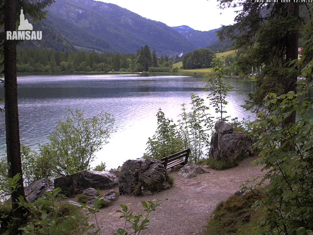 Archived image Webcam Luitpoldweg at lake Hintersee near Ramsau