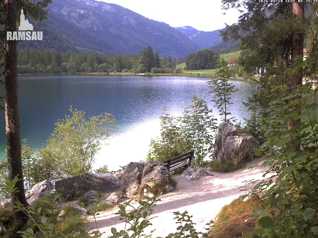 Archived image Webcam Luitpoldweg at lake Hintersee near Ramsau