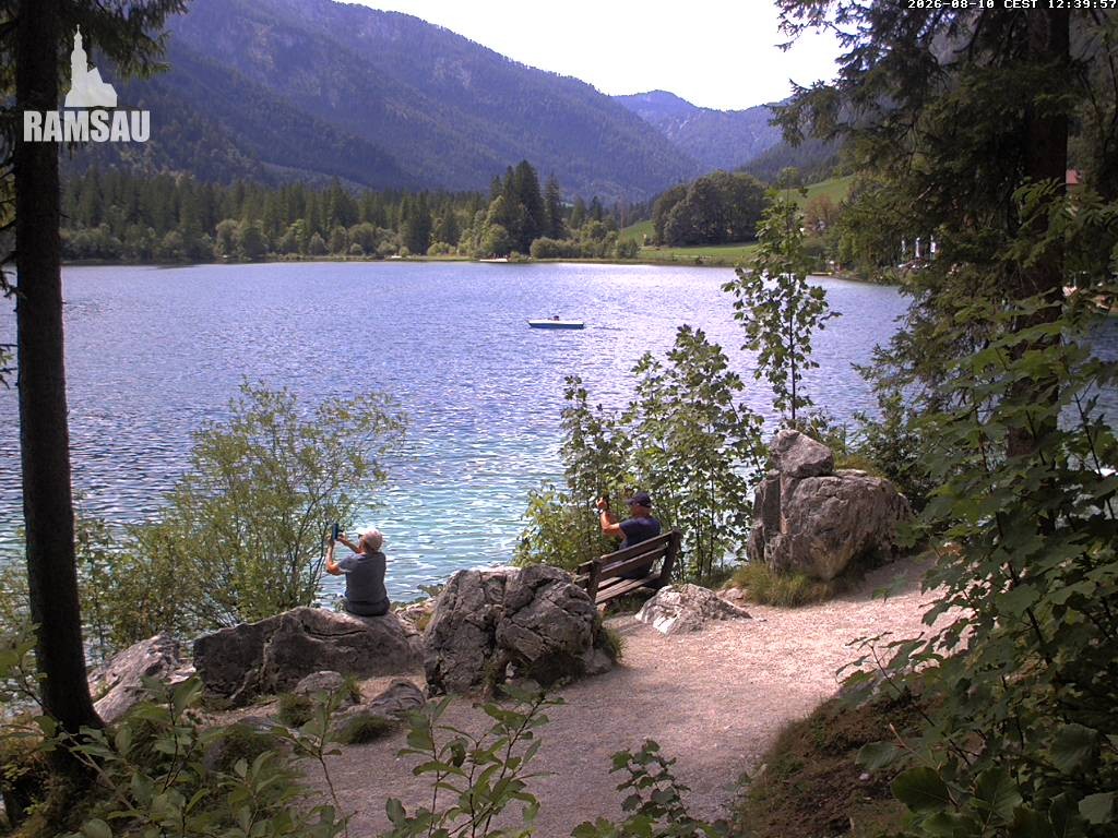 Archived image Webcam Luitpoldweg at lake Hintersee near Ramsau