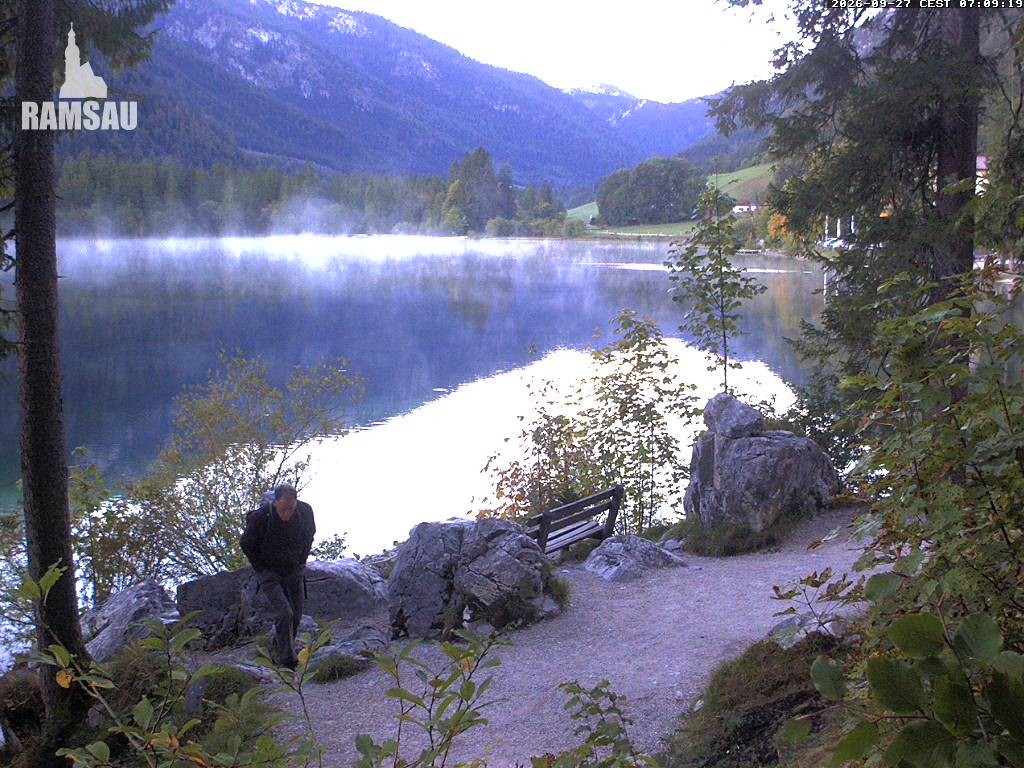 Archiv Foto Webcam Luitpoldweg am Hintersee in Ramsau bei Berchtesgaden