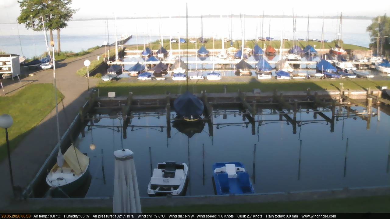 Archived image Webcam Lembruch: View Sailing Club Duemmer