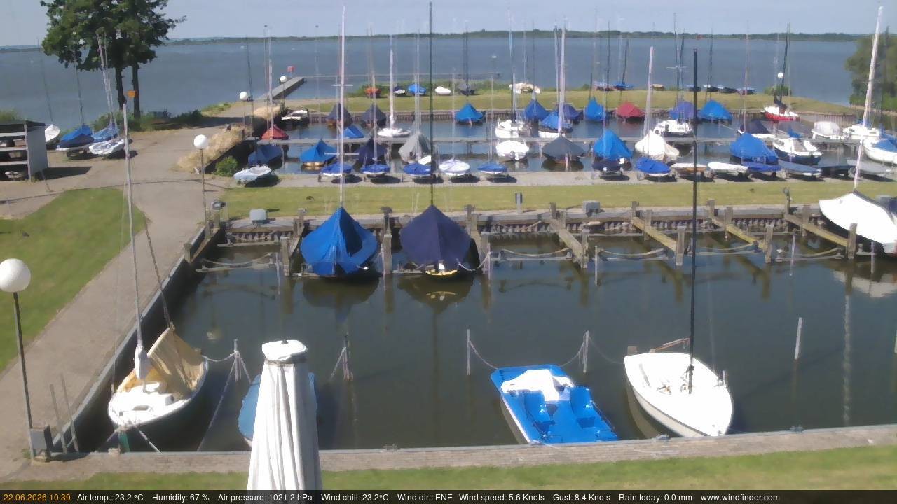 Archived image Webcam Lembruch: View Sailing Club Duemmer