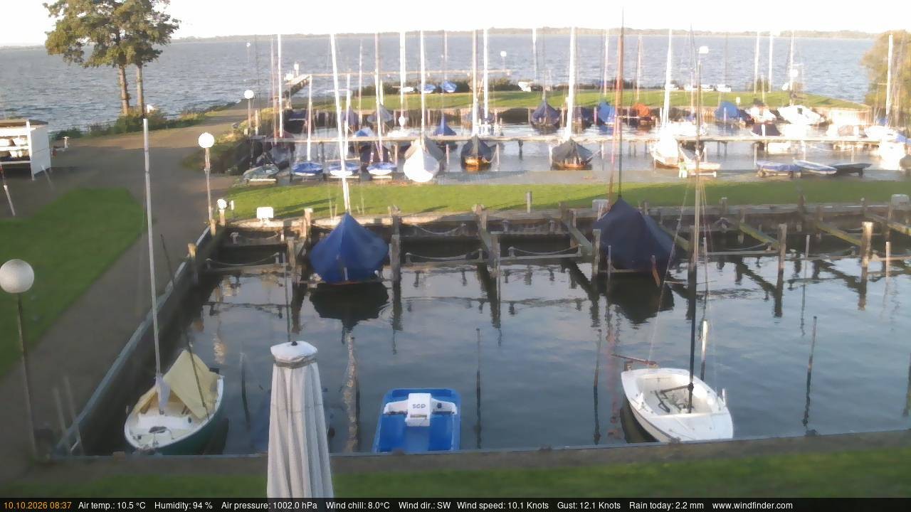 Archived image Webcam Lembruch: View Sailing Club Duemmer