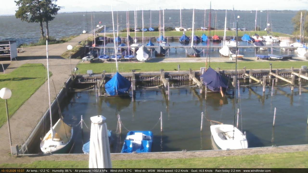 Archived image Webcam Lembruch: View Sailing Club Duemmer