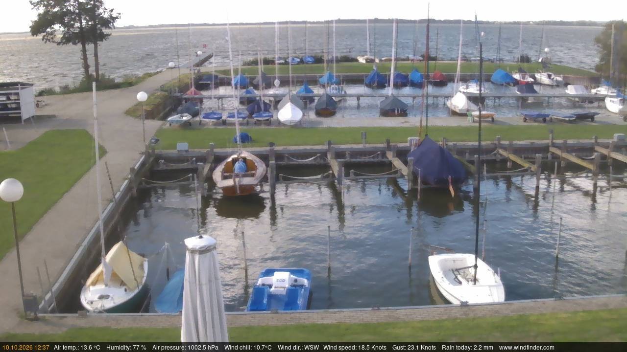 Archived image Webcam Lembruch: View Sailing Club Duemmer