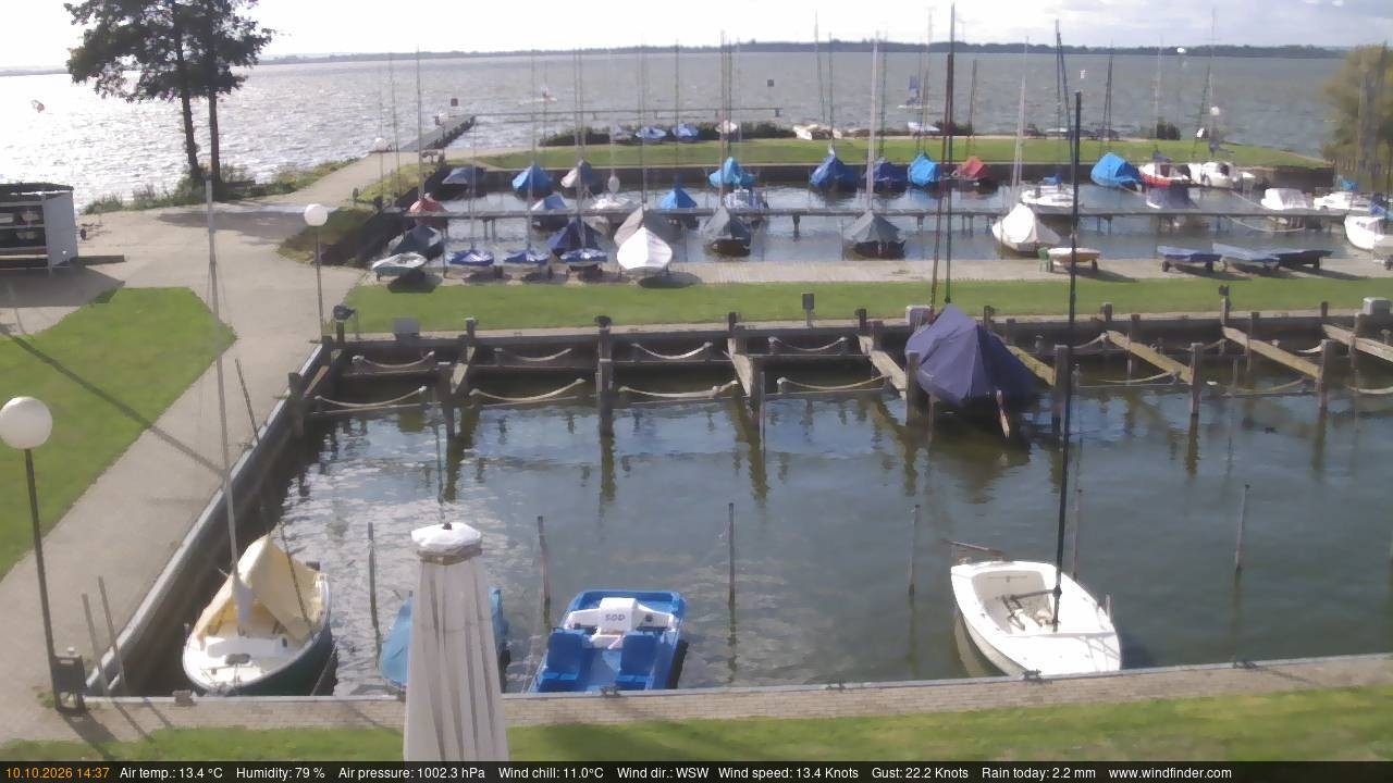 Archived image Webcam Lembruch: View Sailing Club Duemmer