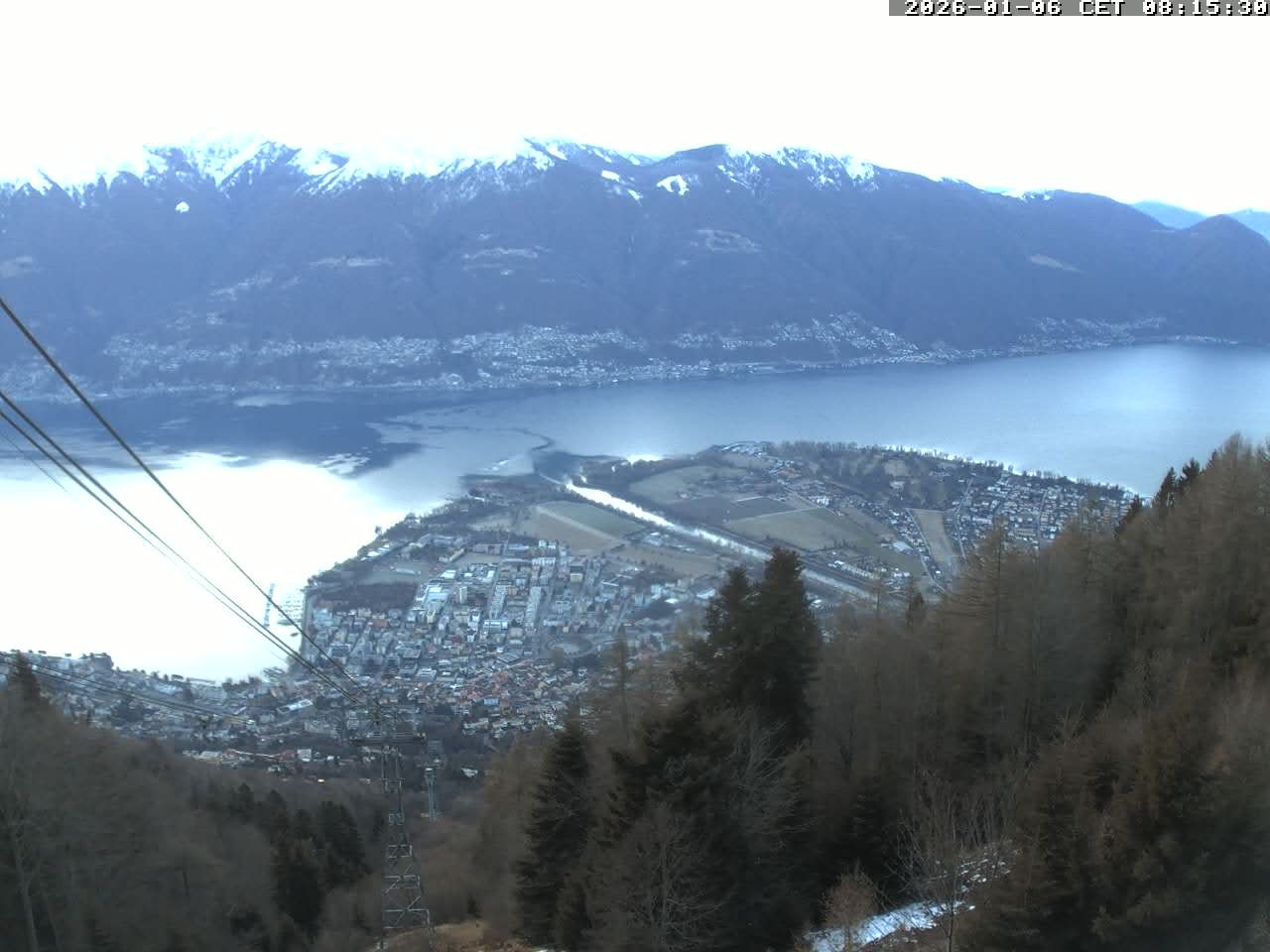 Archiv Foto Webcam Cardada: Blick Seilbahn