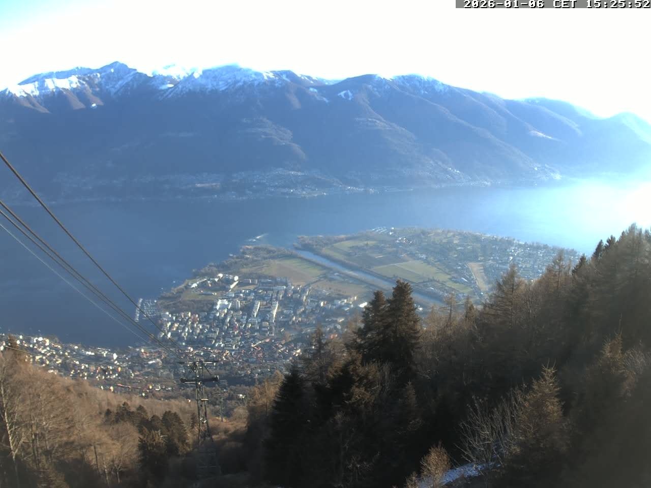 Archiv Foto Webcam Cardada: Blick Seilbahn