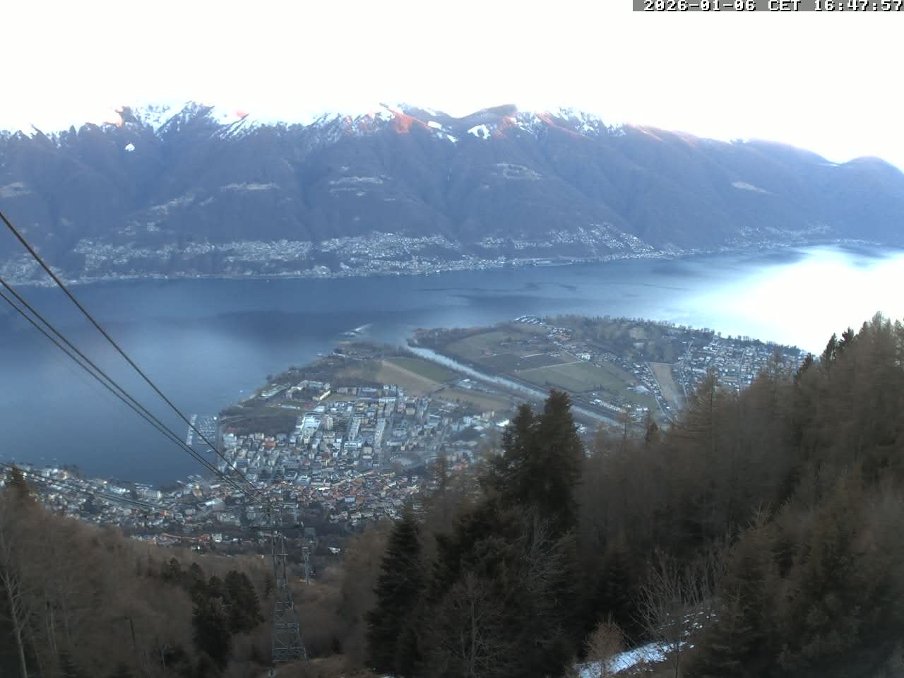 Archiv Foto Webcam Cardada: Blick Seilbahn