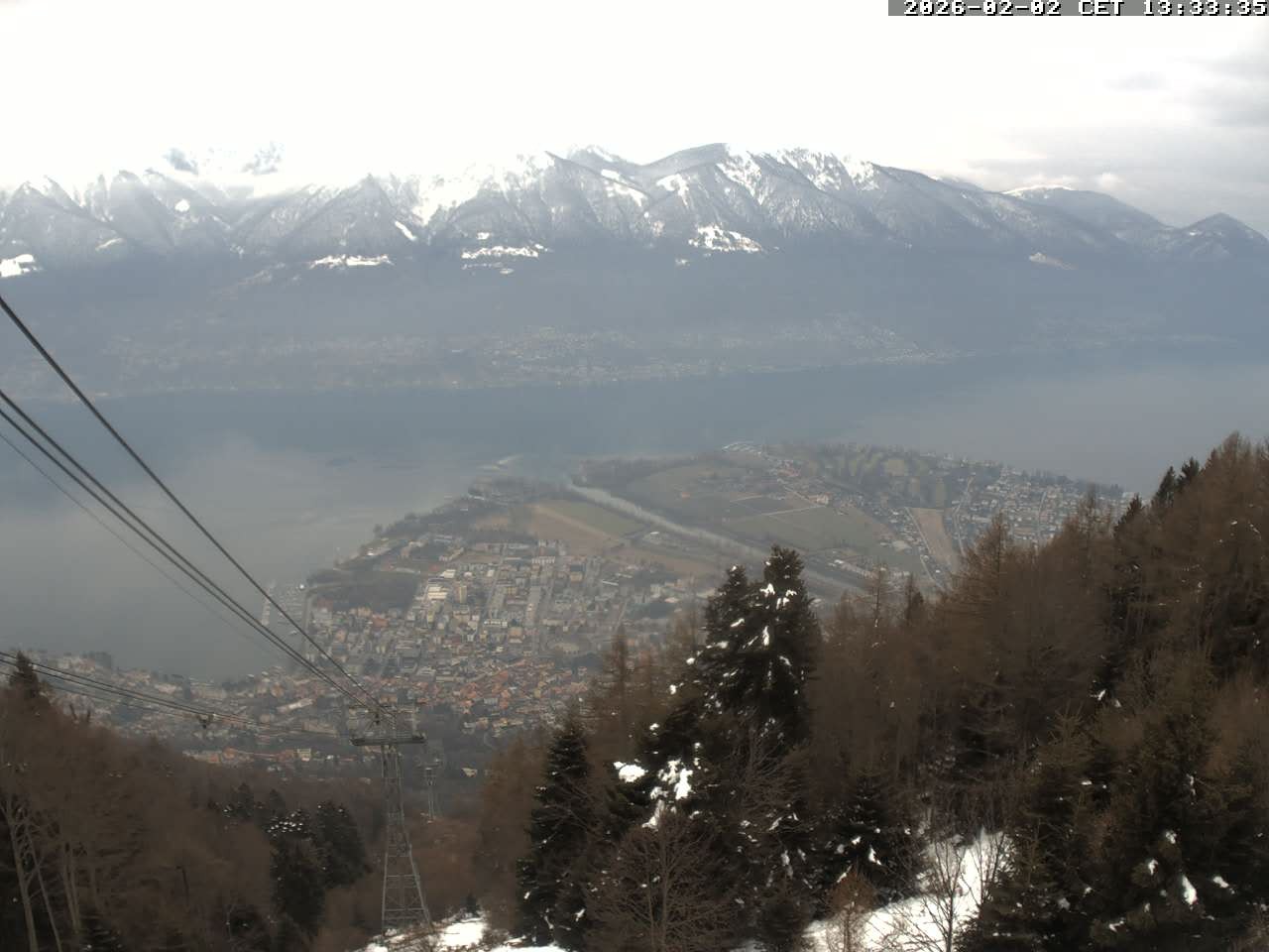 Archiv Foto Webcam Cardada: Blick Seilbahn