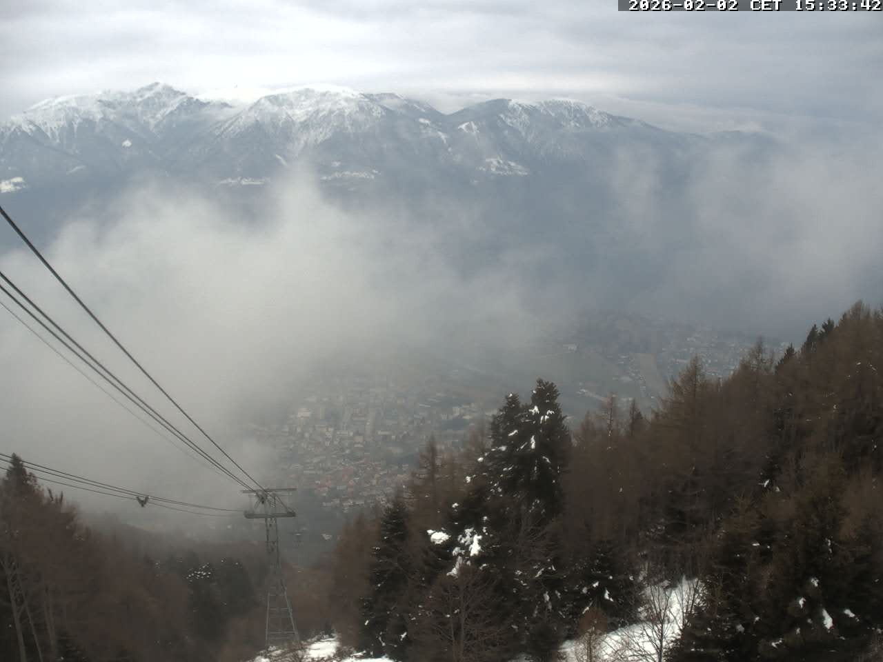 Archiv Foto Webcam Cardada: Blick Seilbahn