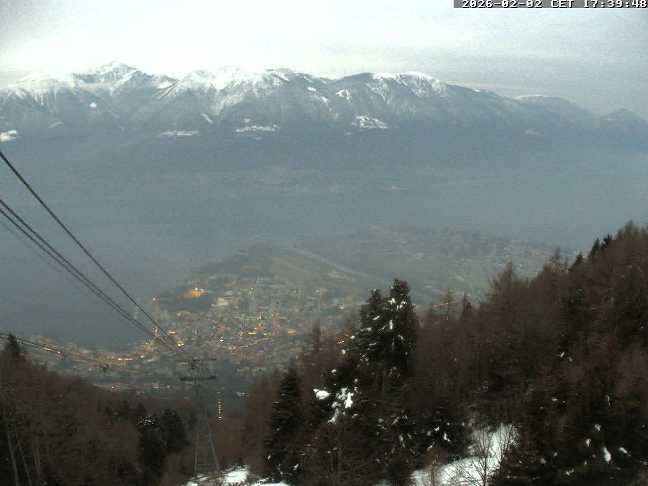 Archiv Foto Webcam Cardada: Blick Seilbahn