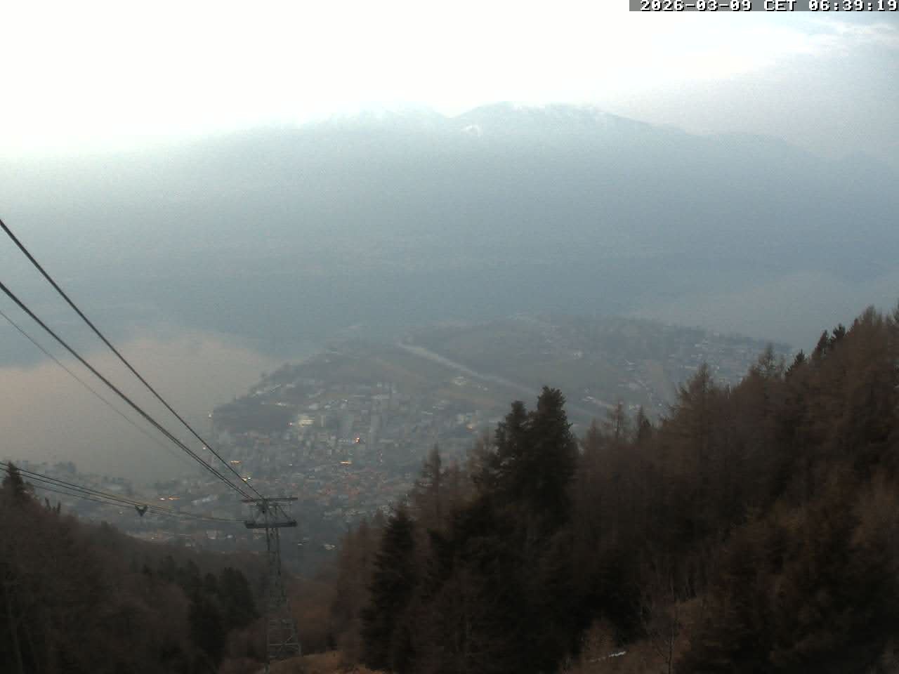 Archiv Foto Webcam Cardada: Blick Seilbahn