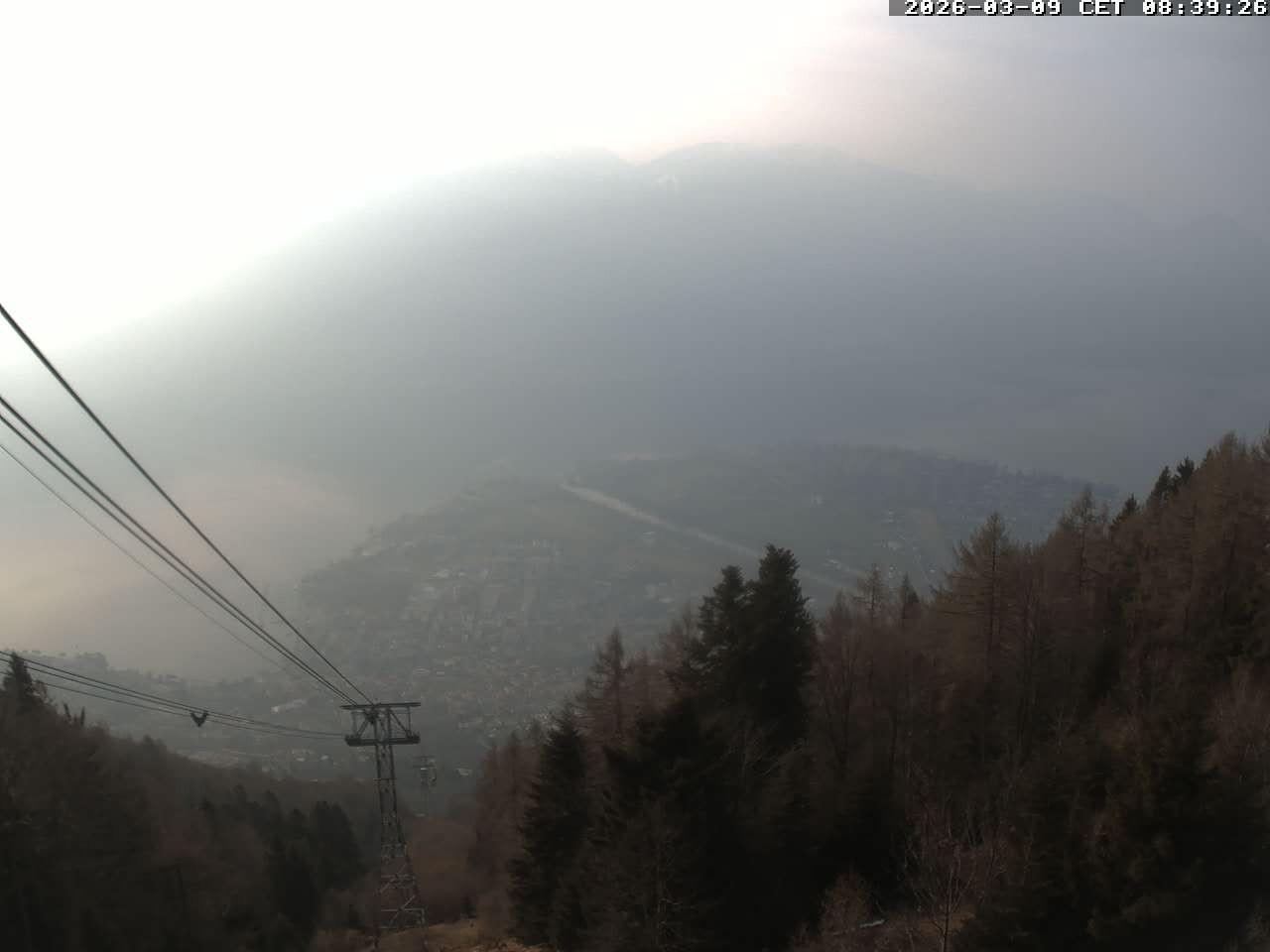 Archiv Foto Webcam Cardada: Blick Seilbahn