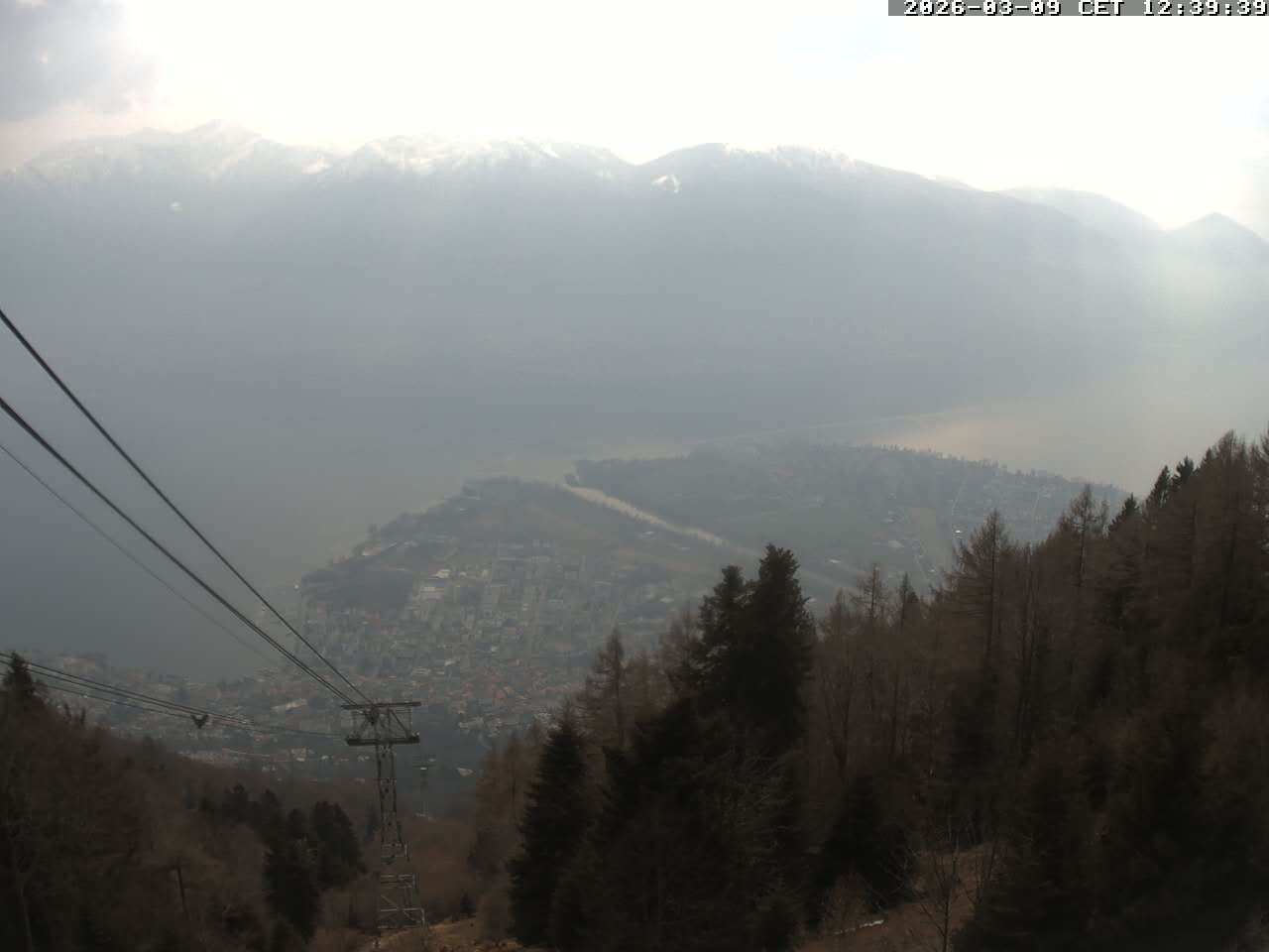 Archiv Foto Webcam Cardada: Blick Seilbahn