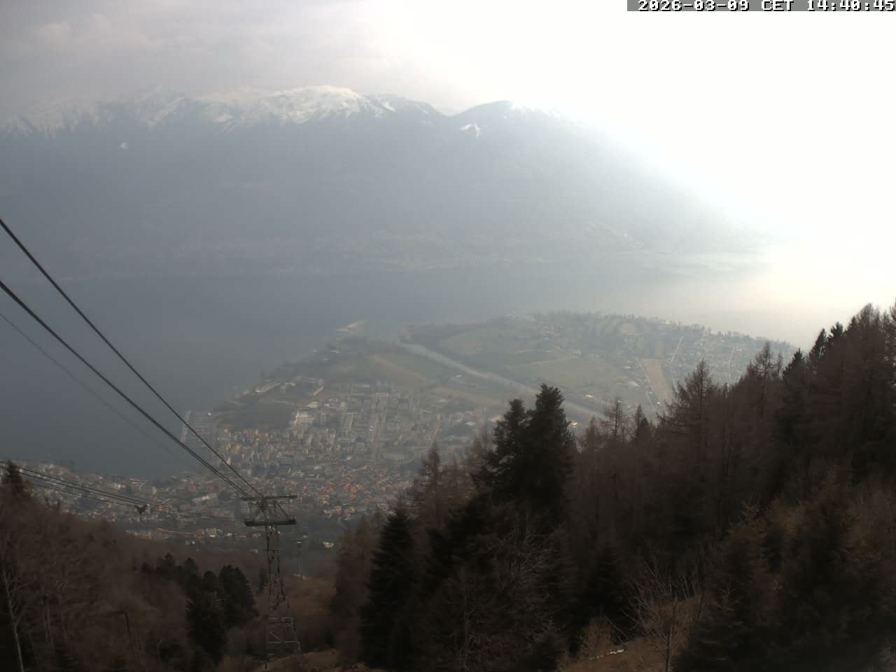 Archiv Foto Webcam Cardada: Blick Seilbahn