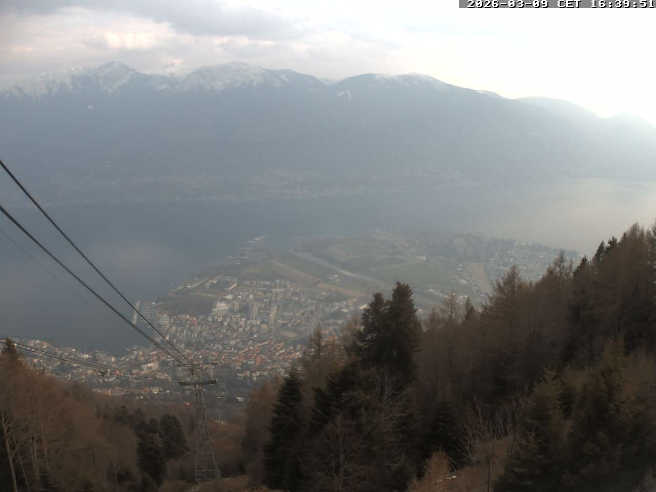 Archiv Foto Webcam Cardada: Blick Seilbahn