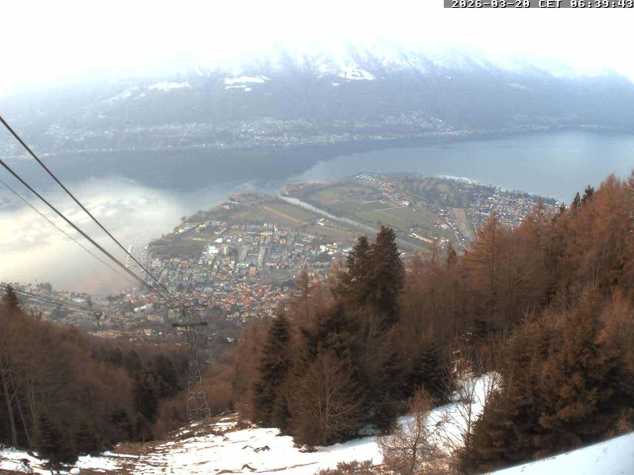 Archiv Foto Webcam Cardada: Blick Seilbahn