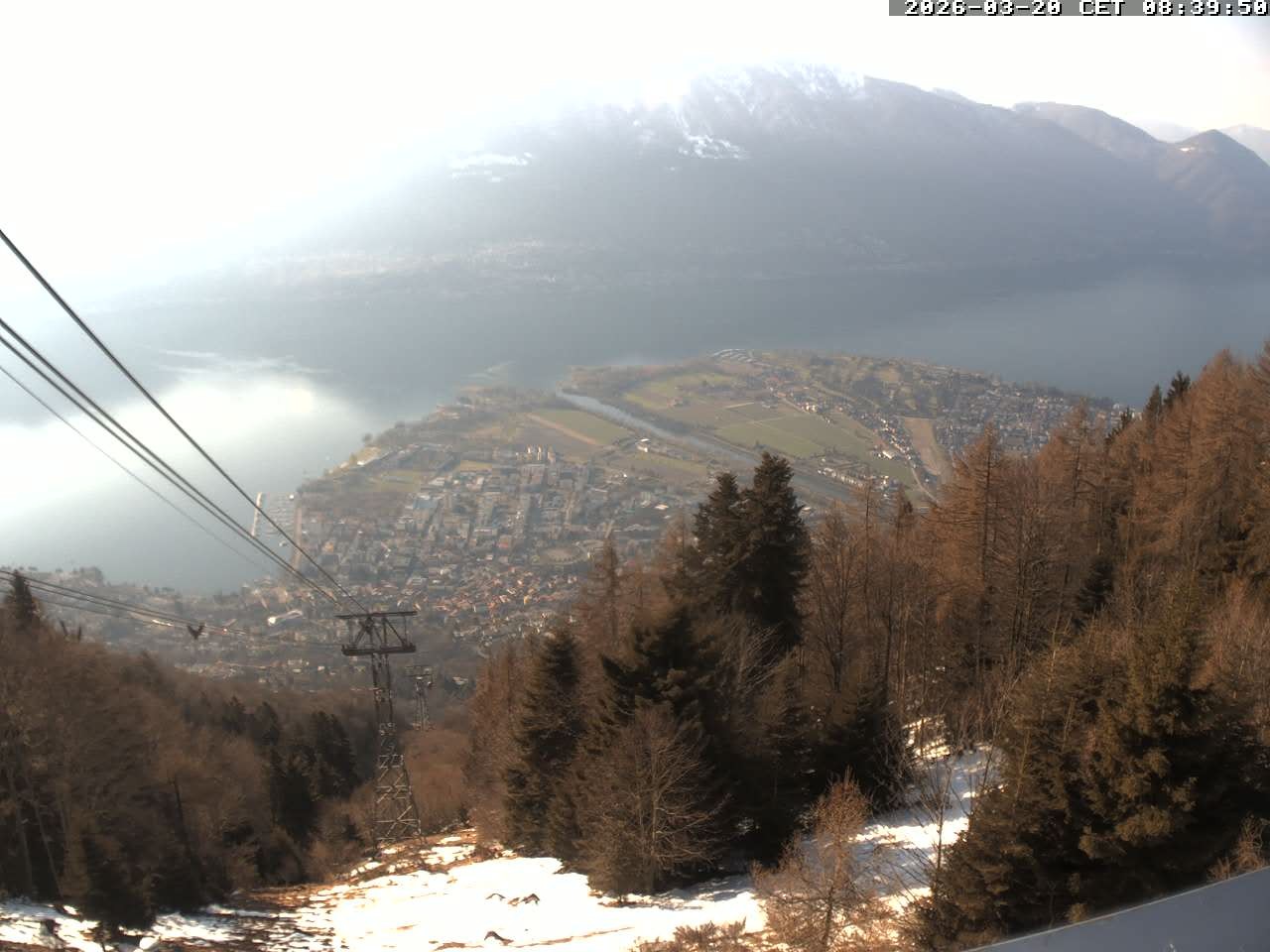 Archiv Foto Webcam Cardada: Blick Seilbahn