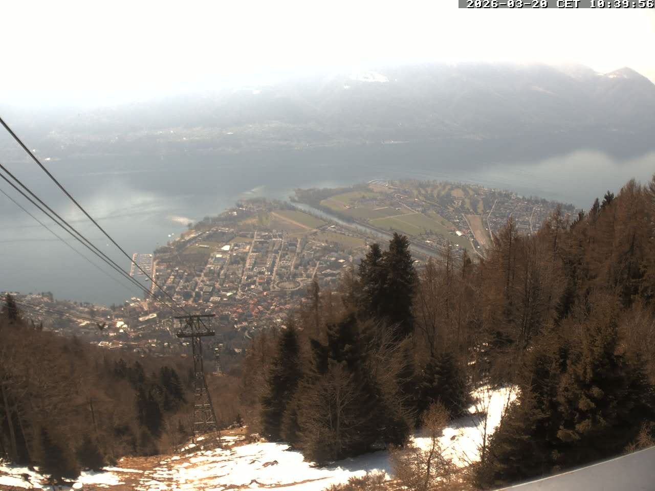 Archiv Foto Webcam Cardada: Blick Seilbahn
