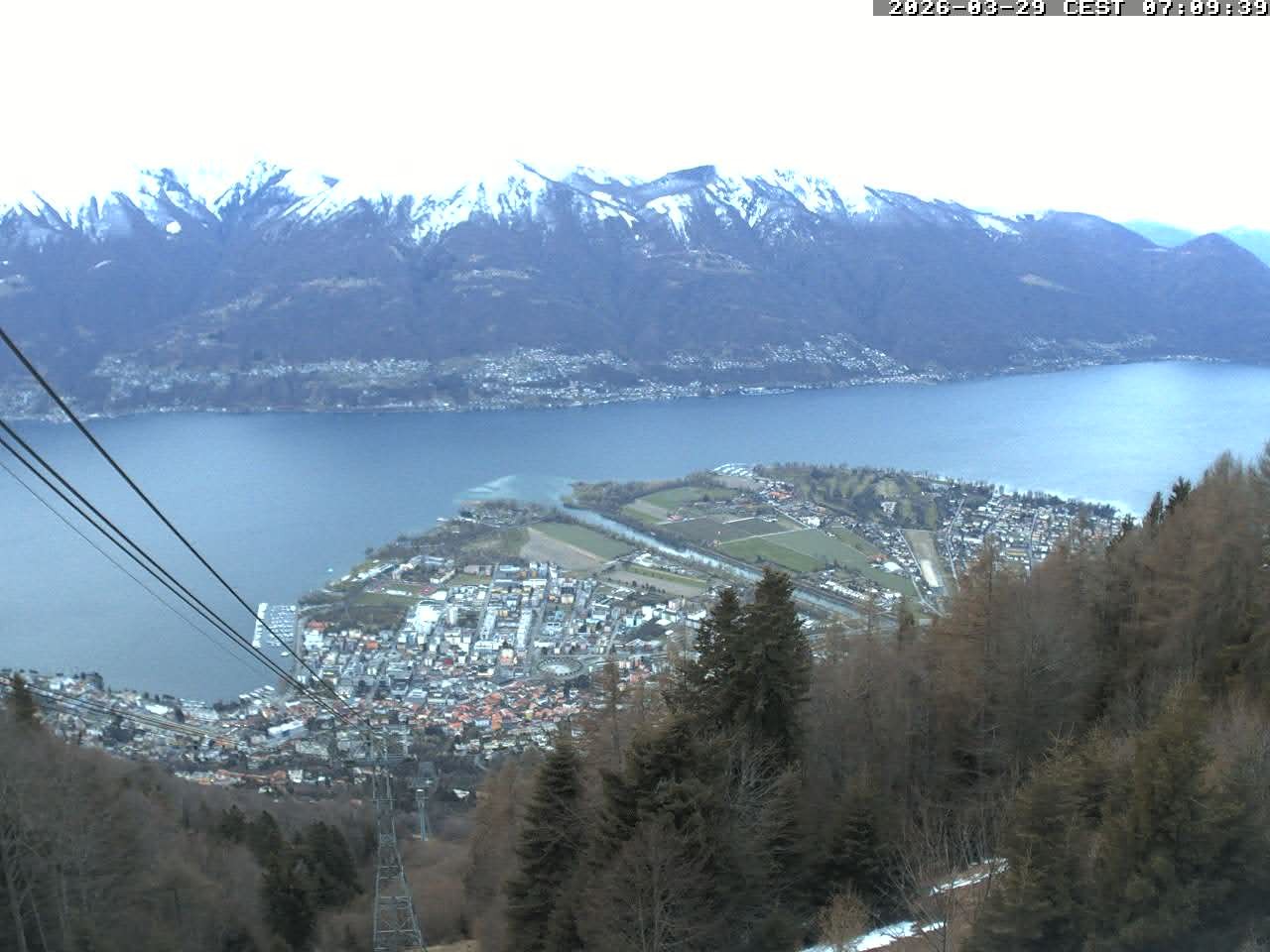 Archiv Foto Webcam Cardada: Blick Seilbahn