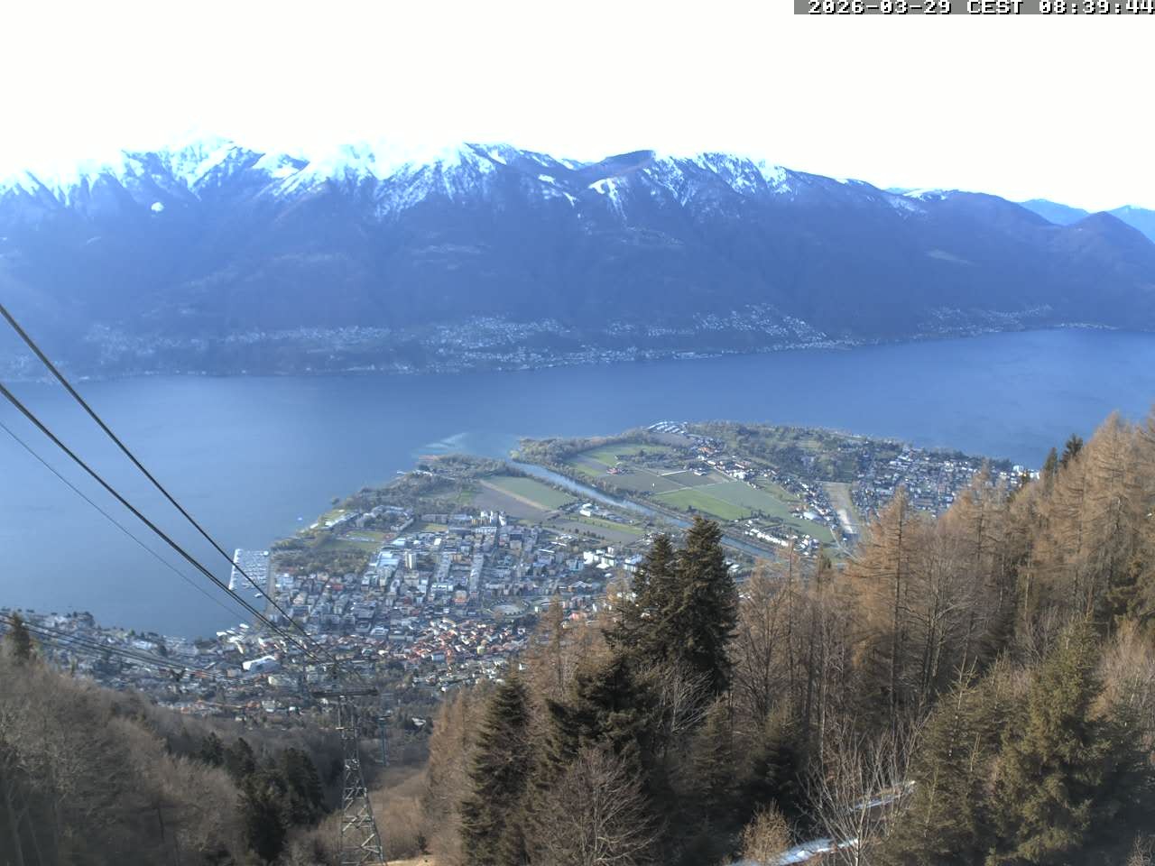 Archiv Foto Webcam Cardada: Blick Seilbahn