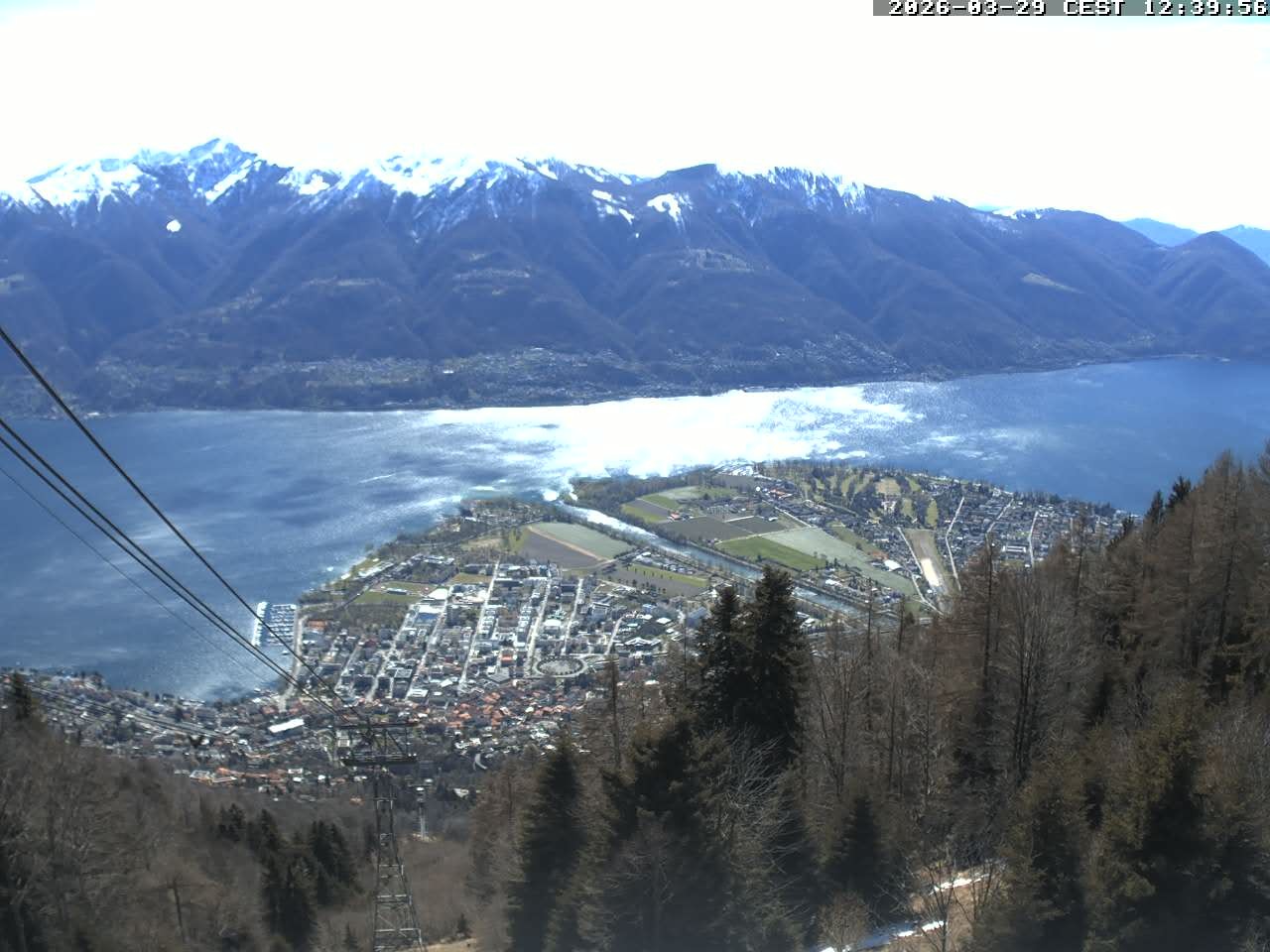 Archiv Foto Webcam Cardada: Blick Seilbahn