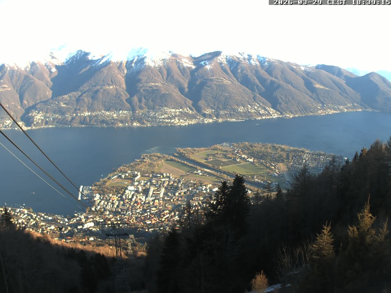 Archiv Foto Webcam Cardada: Blick Seilbahn