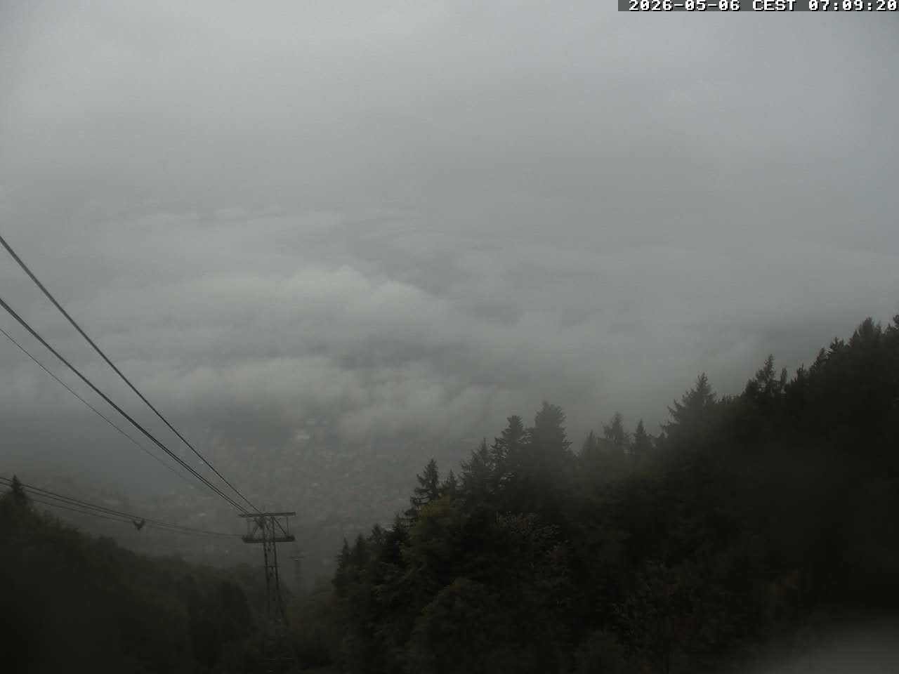 Archiv Foto Webcam Cardada: Blick Seilbahn
