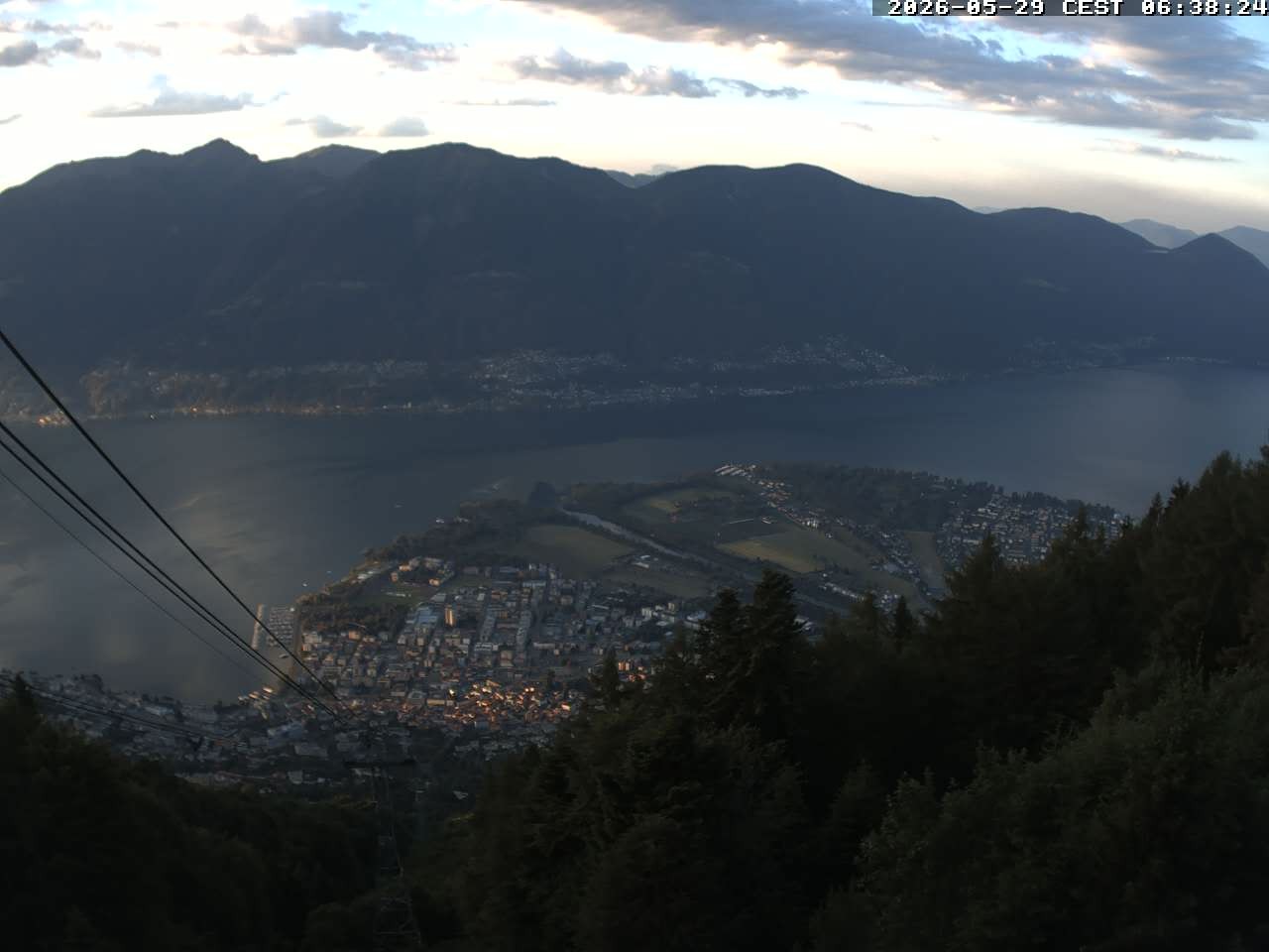Archiv Foto Webcam Cardada: Blick Seilbahn