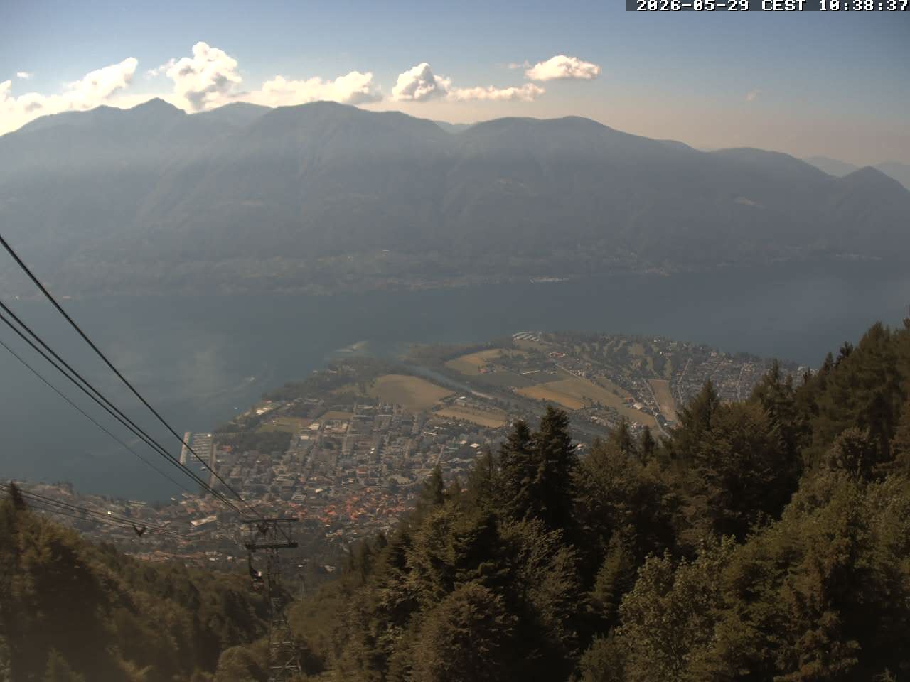 Archiv Foto Webcam Cardada: Blick Seilbahn