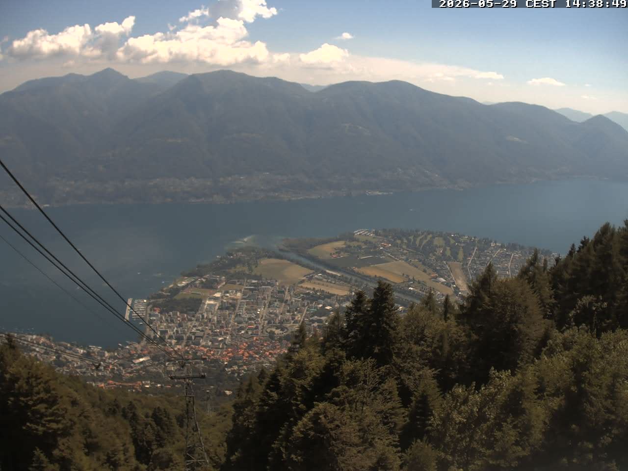 Archiv Foto Webcam Cardada: Blick Seilbahn