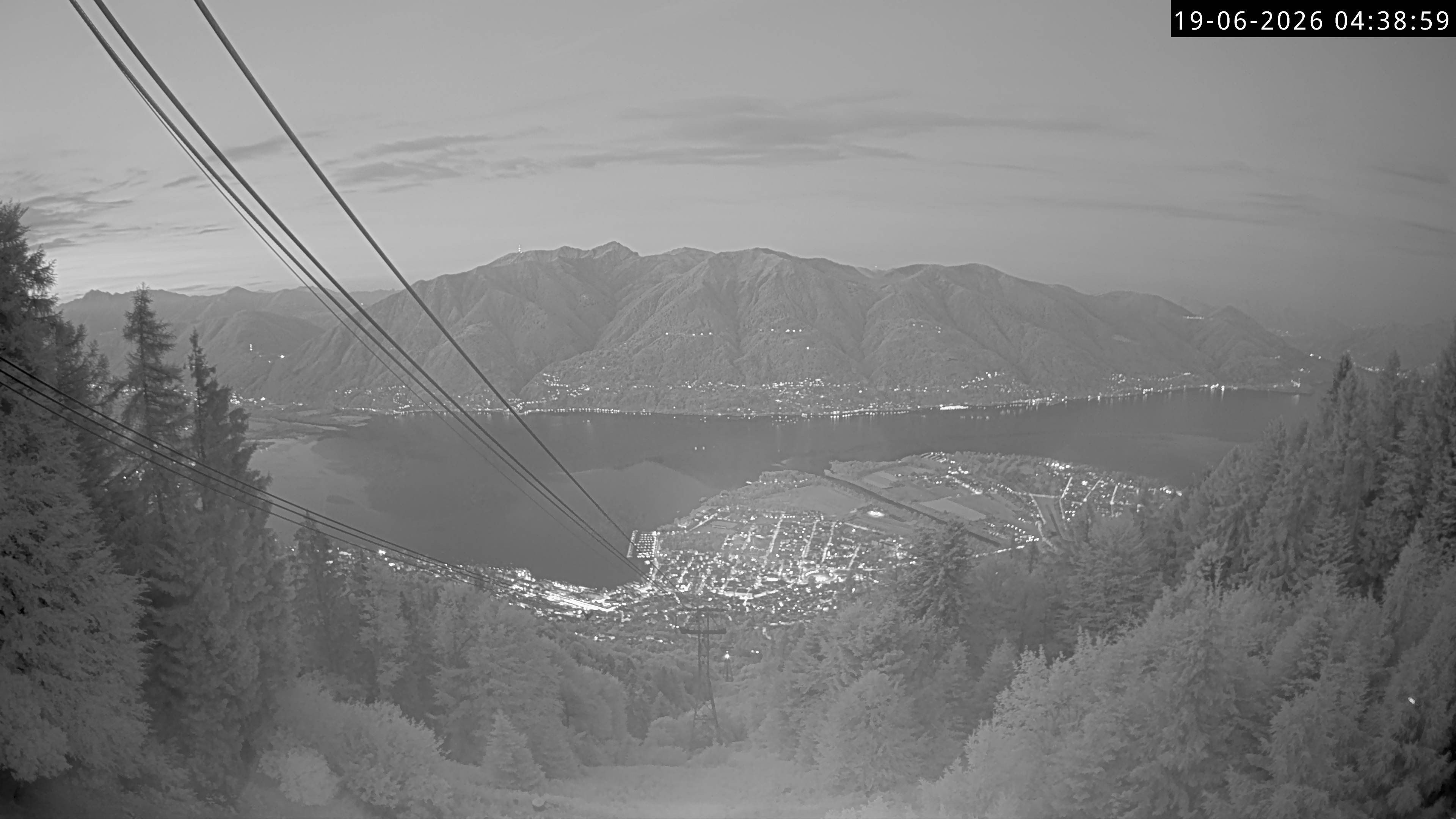Archiv Foto Webcam Cardada: Blick Seilbahn