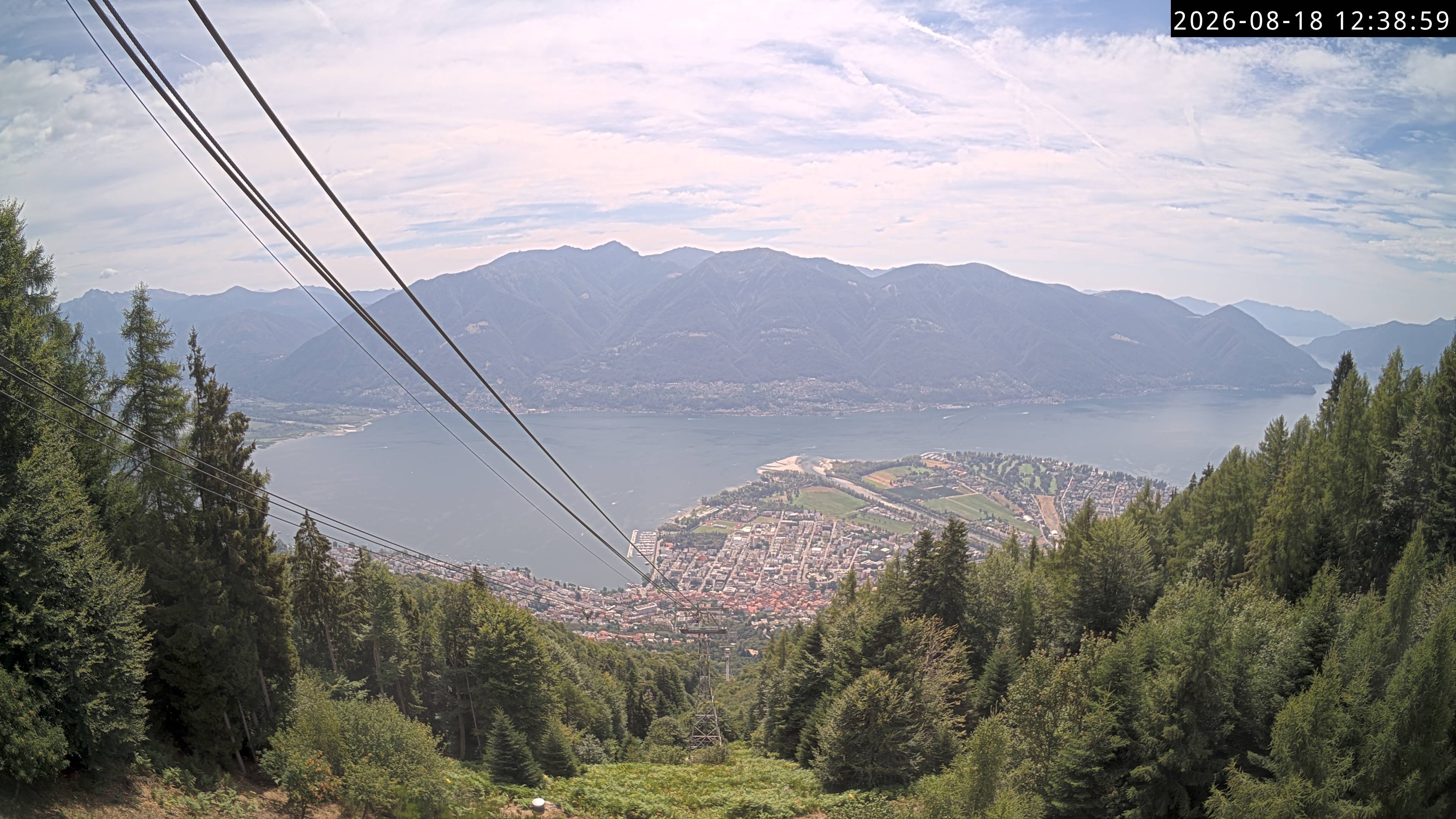 Archiv Foto Webcam Cardada: Blick Seilbahn