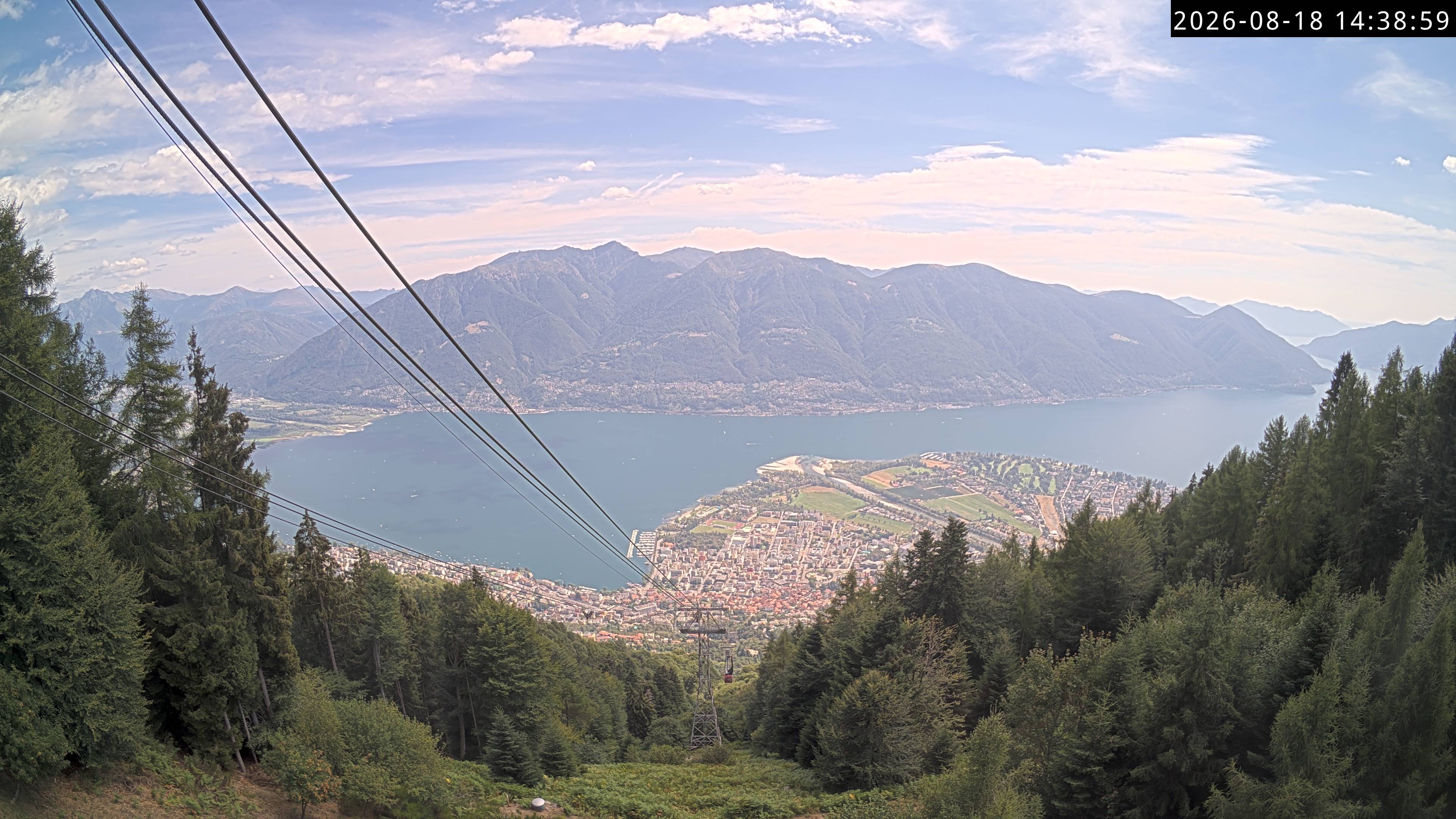 Archiv Foto Webcam Cardada: Blick Seilbahn