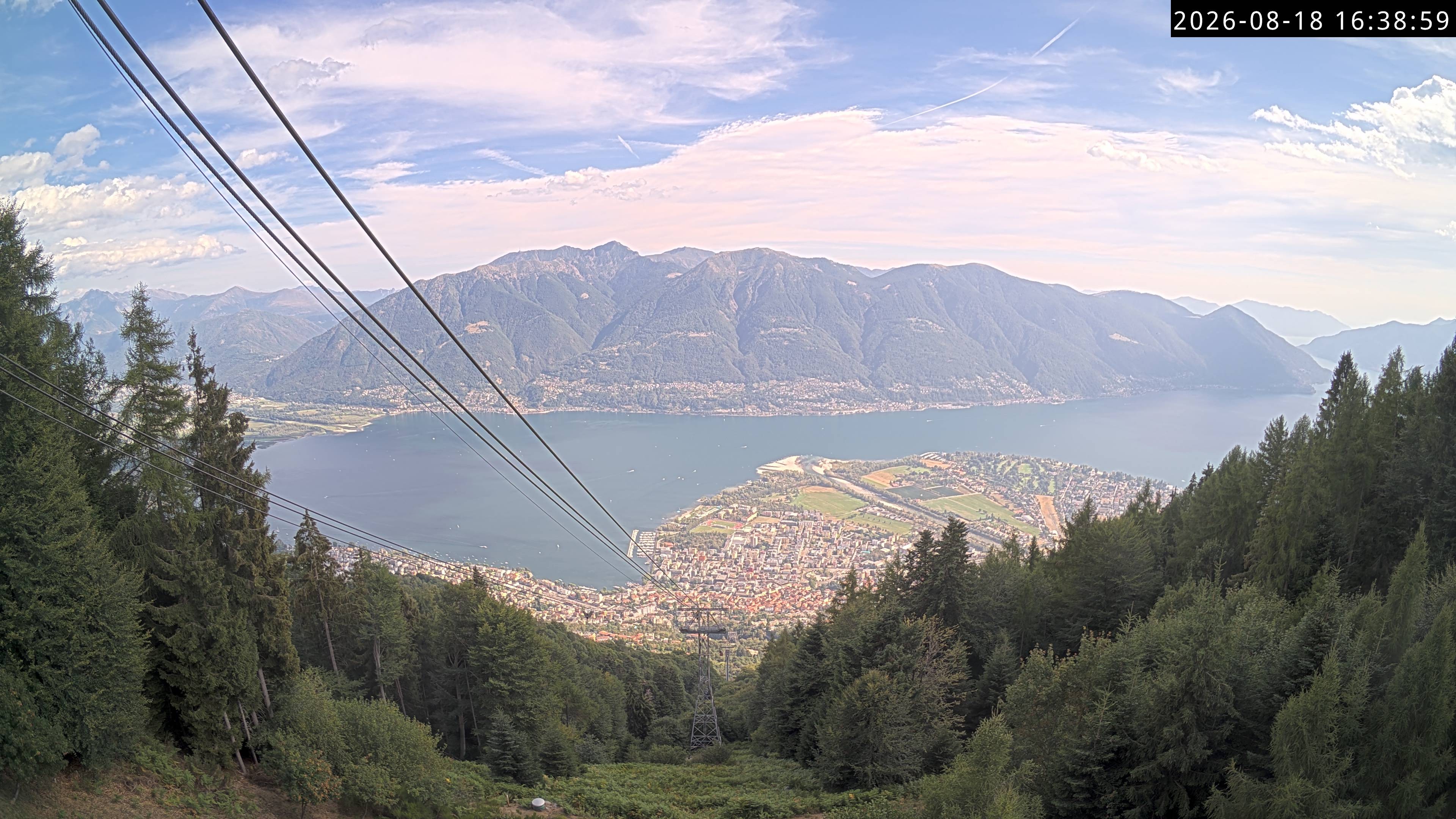 Archiv Foto Webcam Cardada: Blick Seilbahn