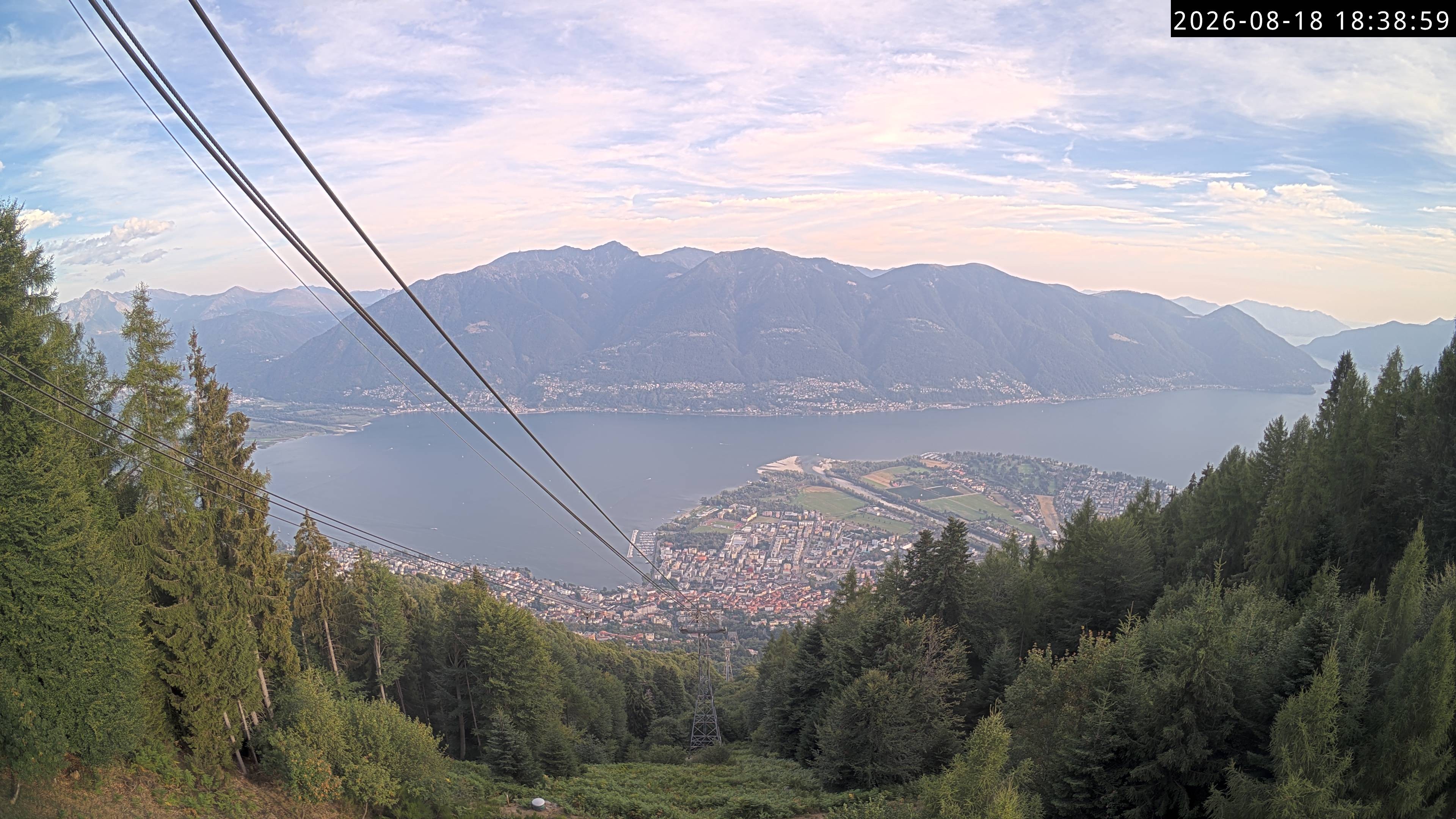 Archiv Foto Webcam Cardada: Blick Seilbahn