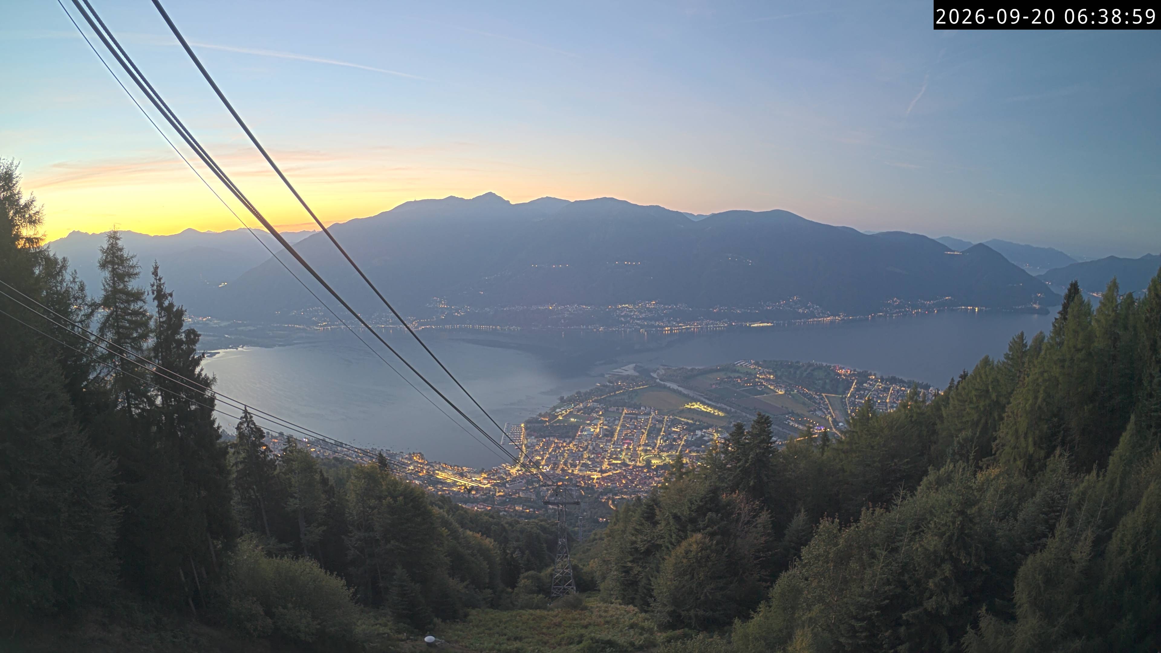 Archiv Foto Webcam Cardada: Blick Seilbahn