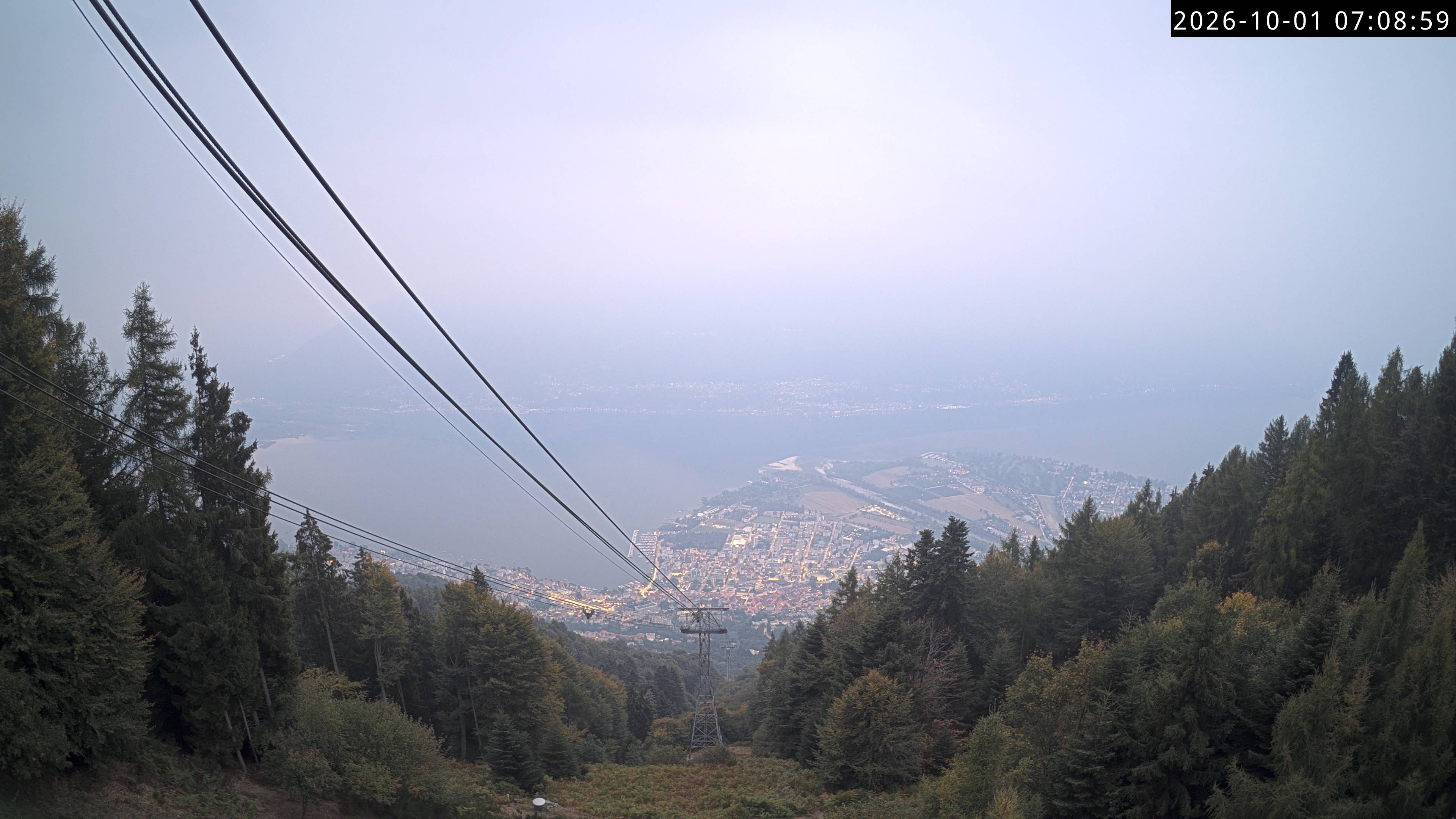 Archiv Foto Webcam Cardada: Blick Seilbahn