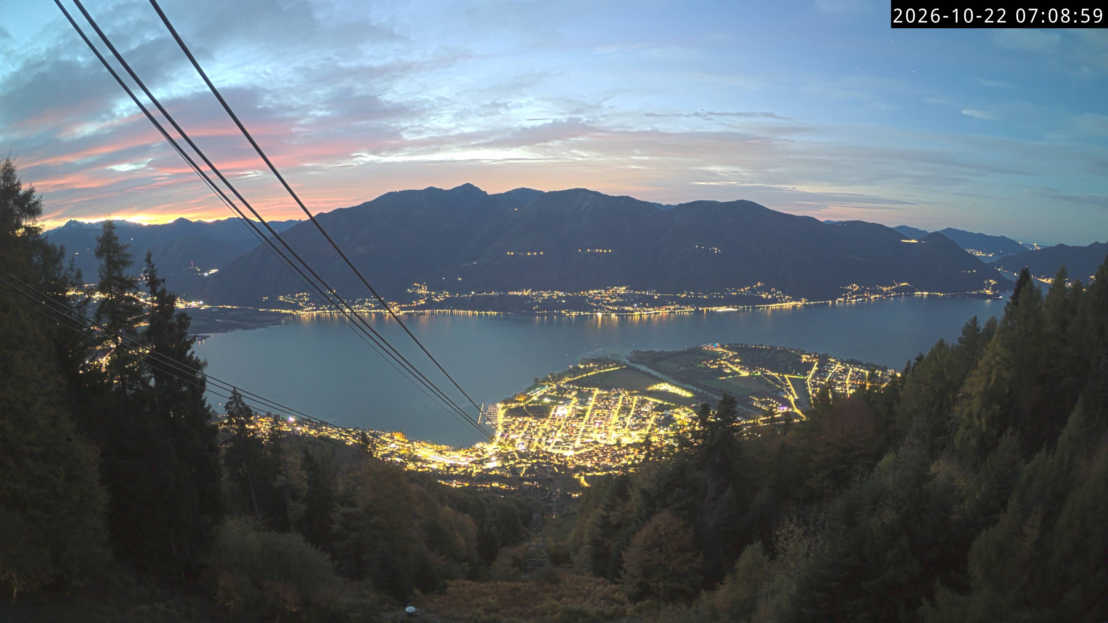Archiv Foto Webcam Cardada: Blick Seilbahn