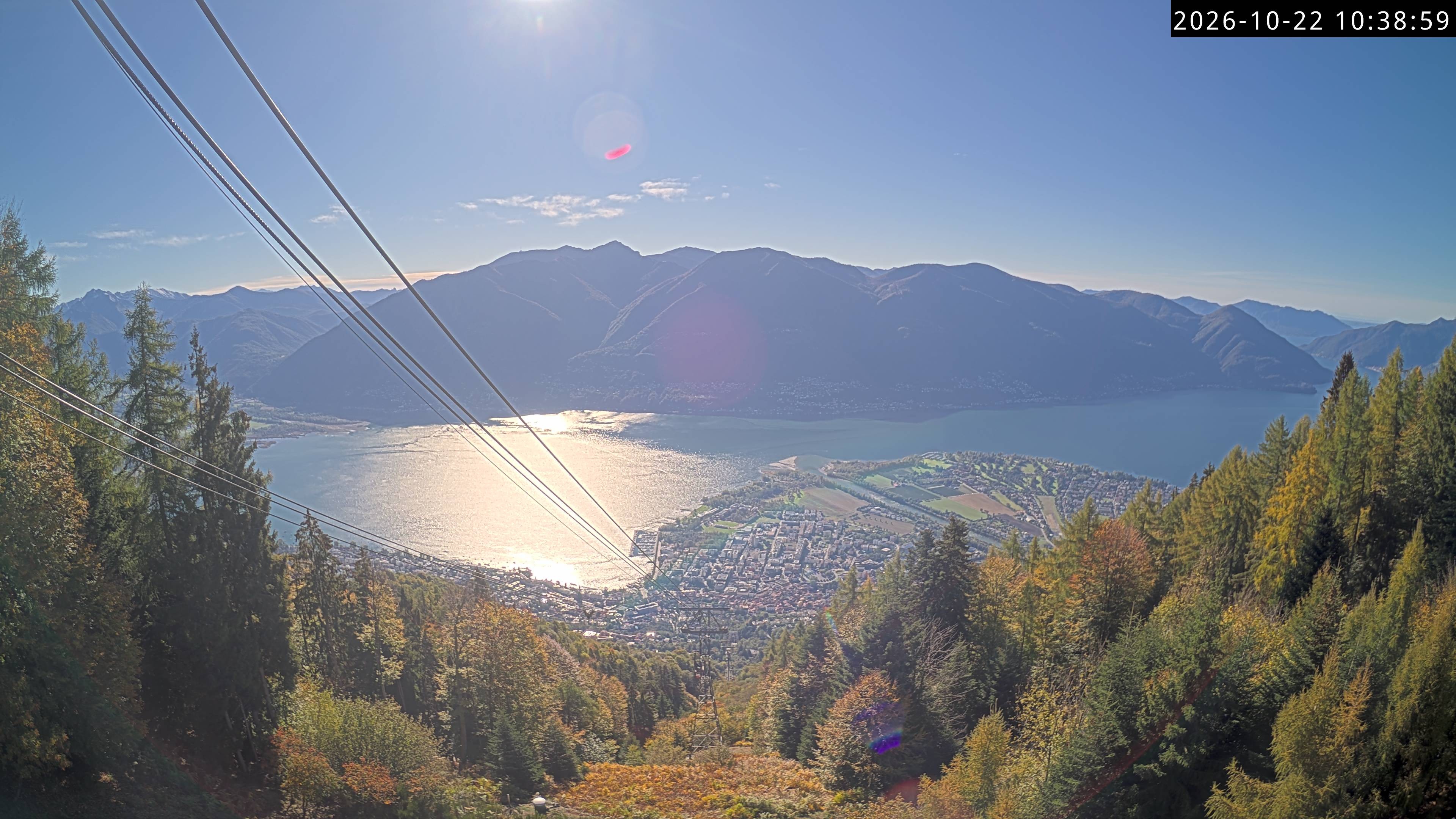 Archiv Foto Webcam Cardada: Blick Seilbahn