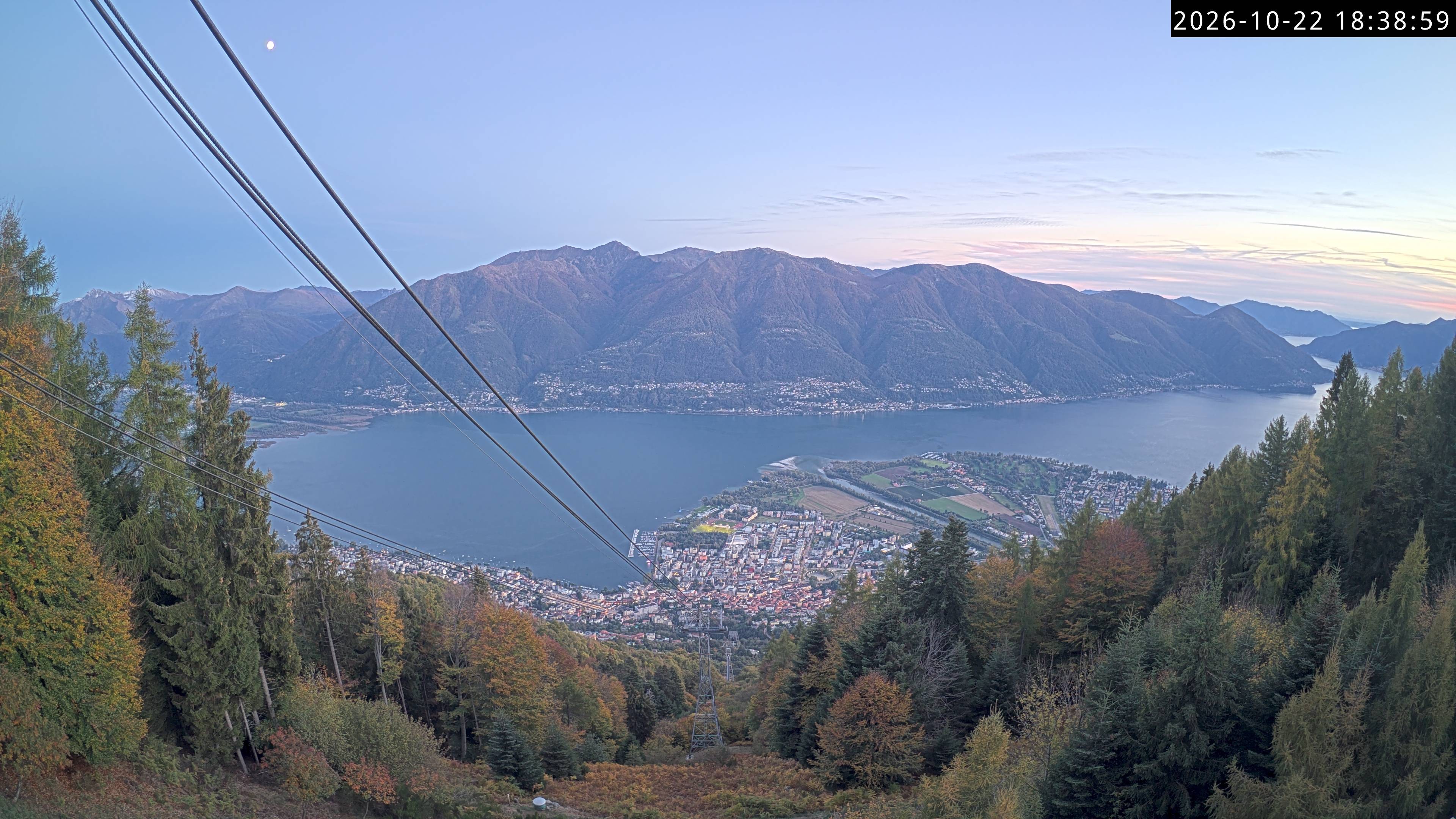 Archiv Foto Webcam Cardada: Blick Seilbahn
