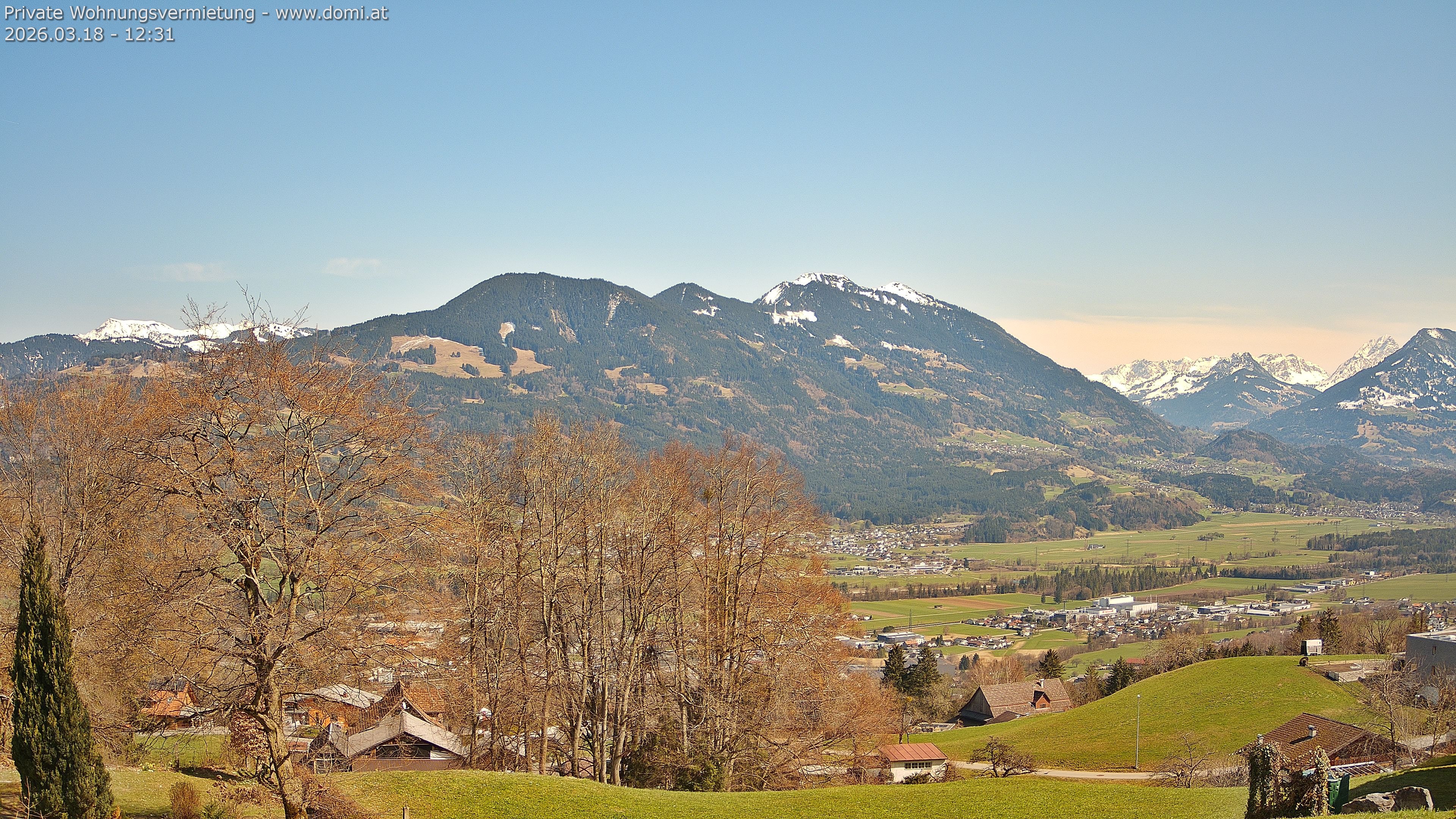 Archiv Foto Webcam Ausblick von Amerlügen bei Frastanz