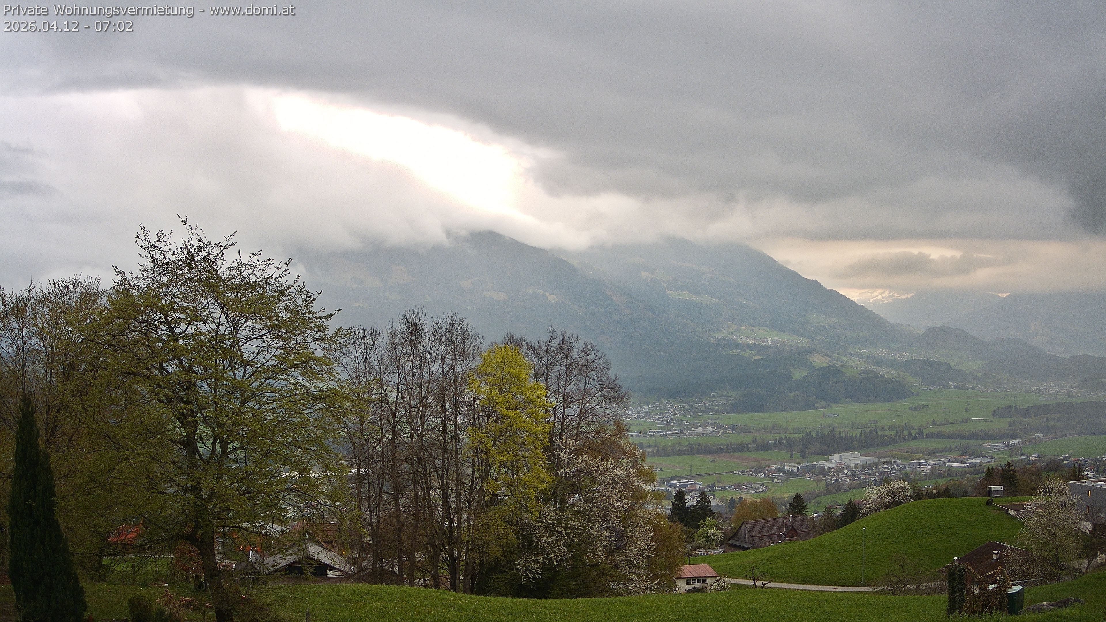 Archiv Foto Webcam Ausblick von Amerlügen bei Frastanz