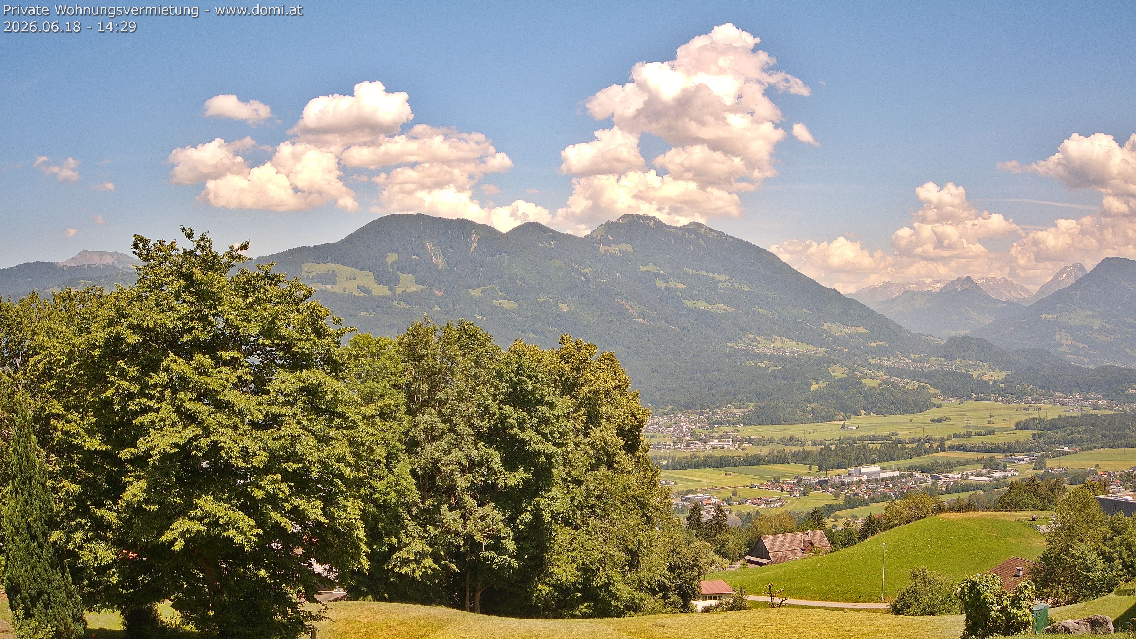 Archiv Foto Webcam Ausblick von Amerlügen bei Frastanz