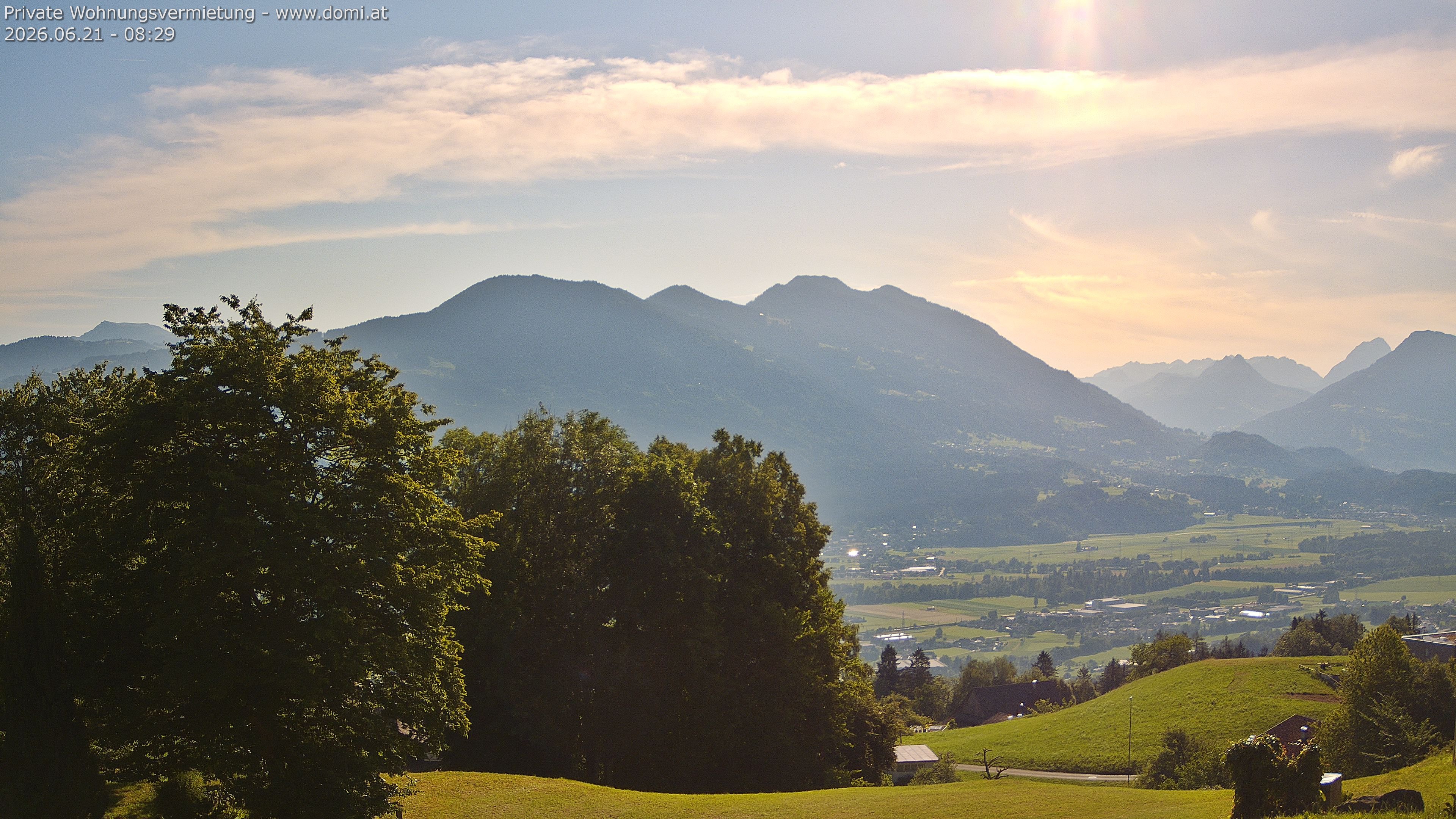 Archiv Foto Webcam Ausblick von Amerlügen bei Frastanz