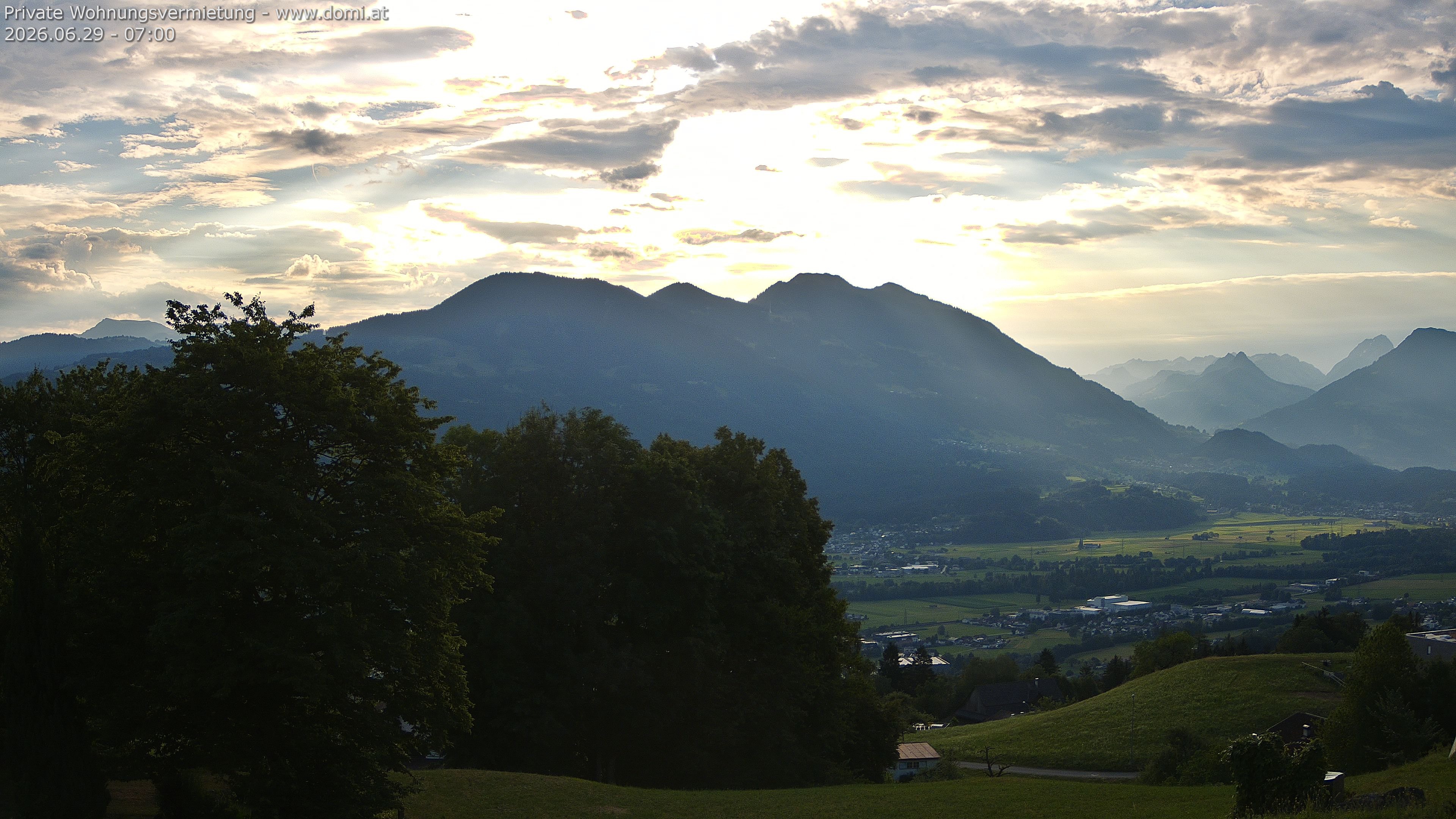 Archiv Foto Webcam Ausblick von Amerlügen bei Frastanz