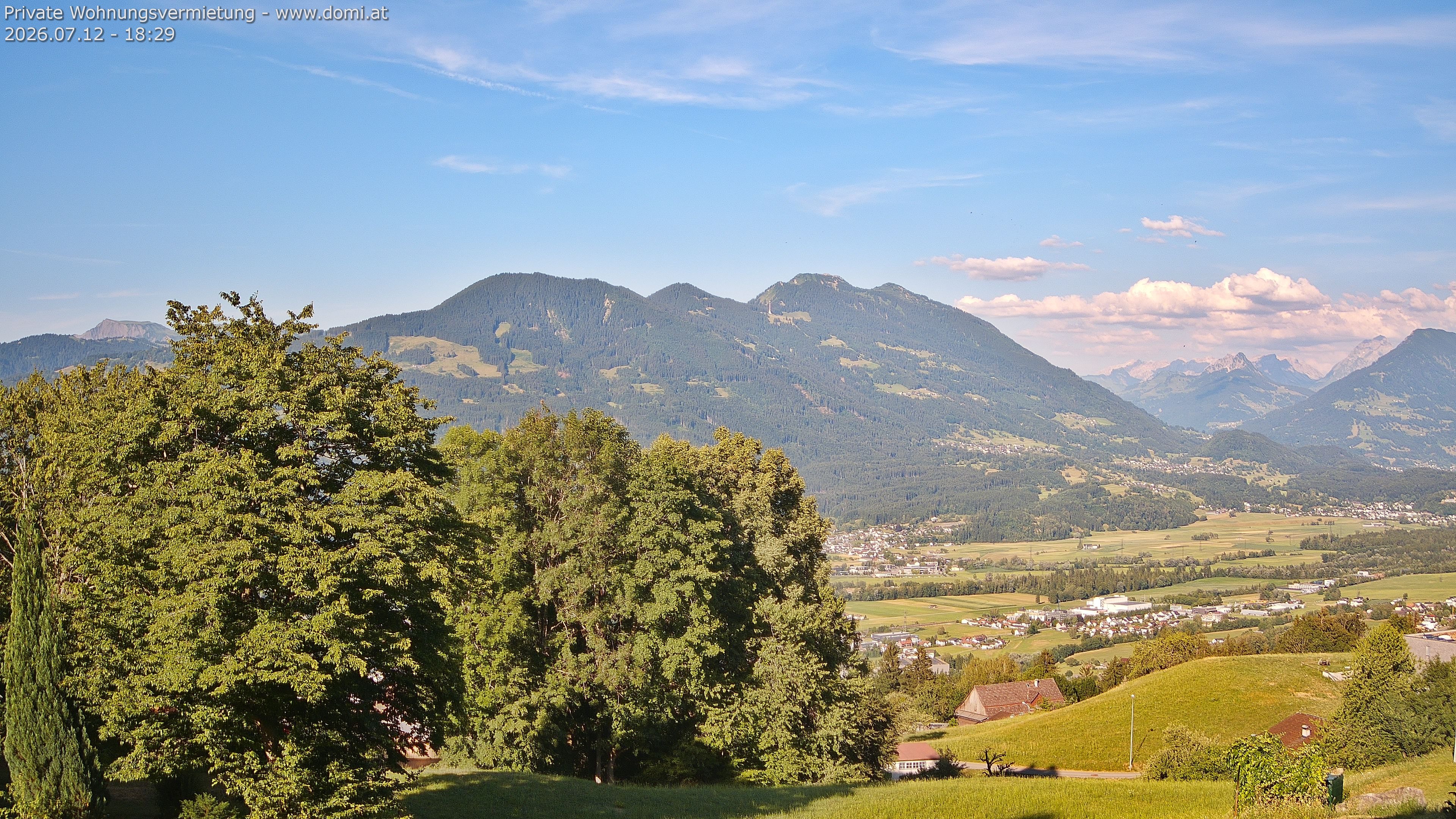 Archiv Foto Webcam Ausblick von Amerlügen bei Frastanz
