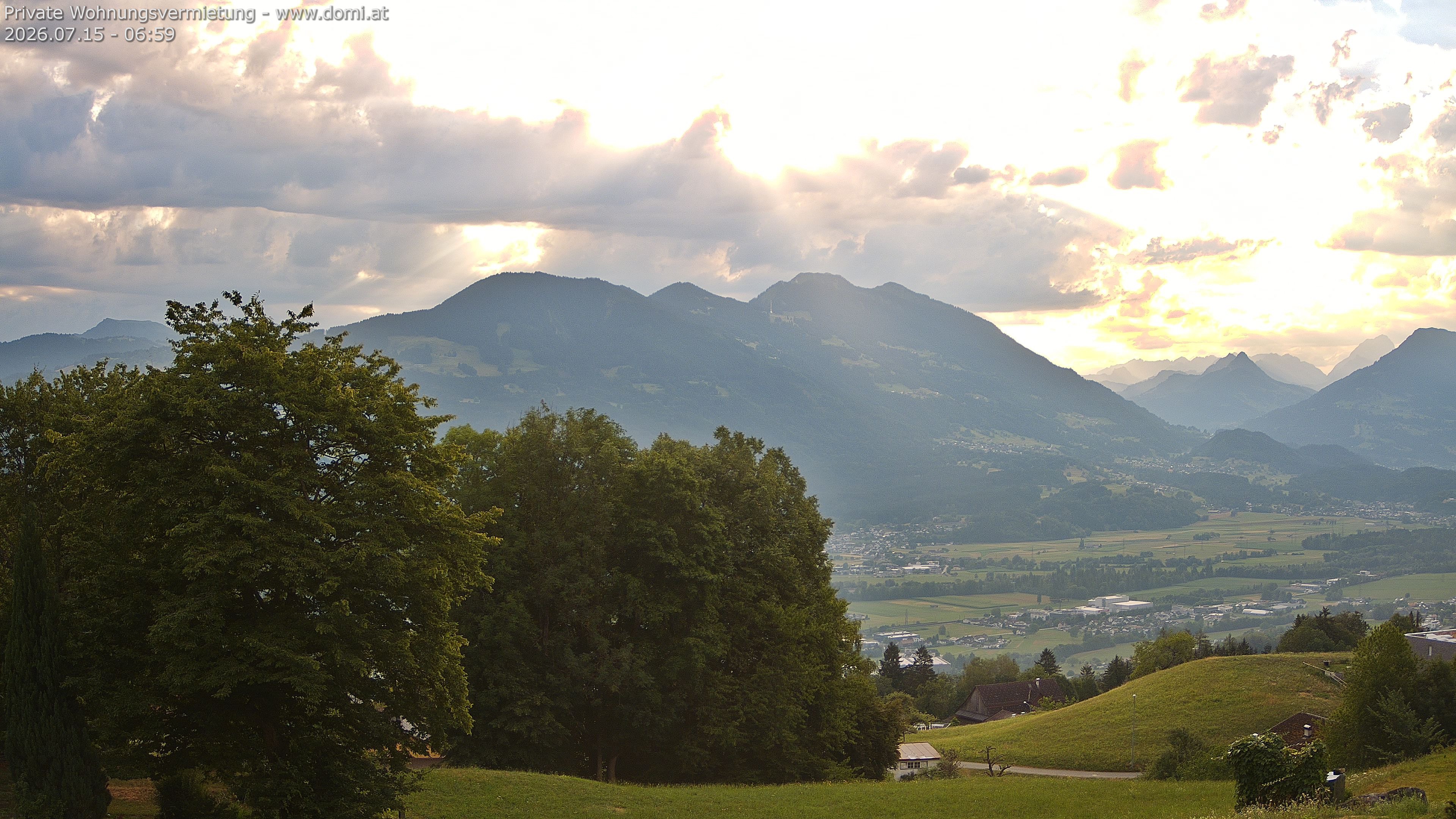Archiv Foto Webcam Ausblick von Amerlügen bei Frastanz
